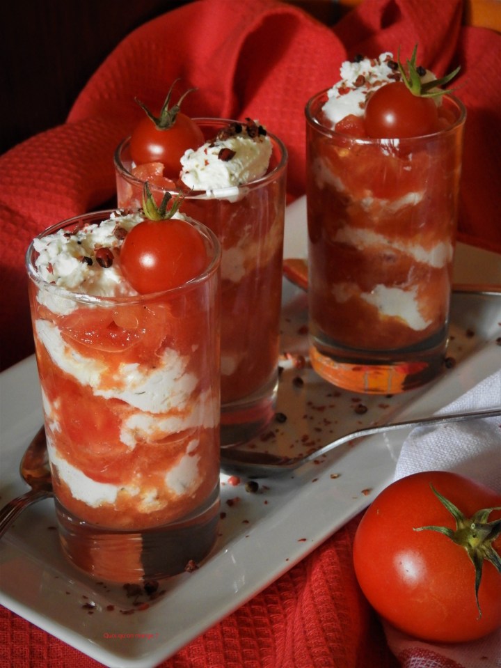 Verrines d'été à la tomate