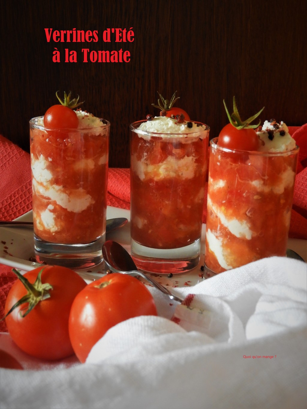 Verrines d&rsquo;été à la&nbsp;tomate