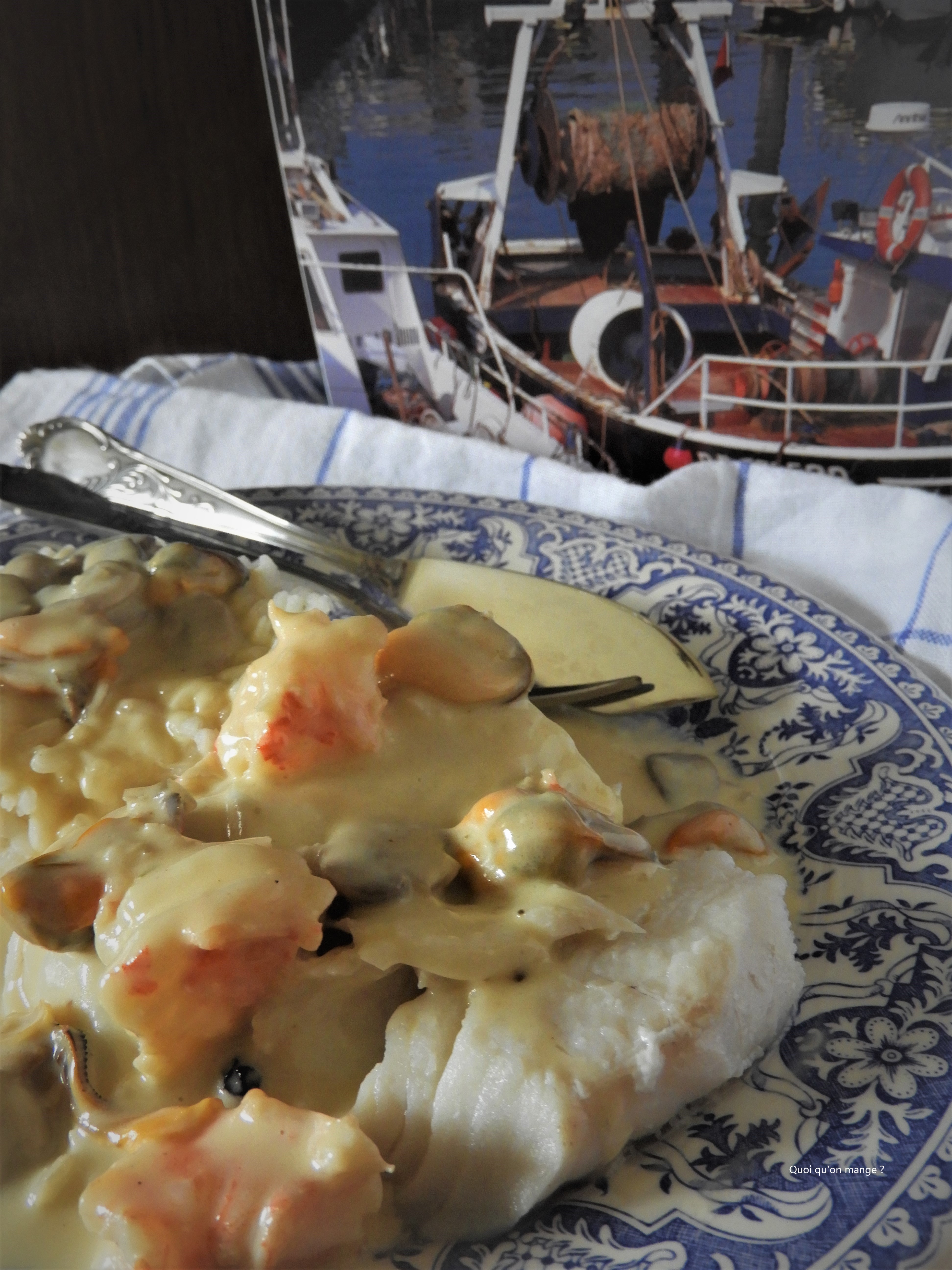 Dos de cabillaud sauce dieppoise