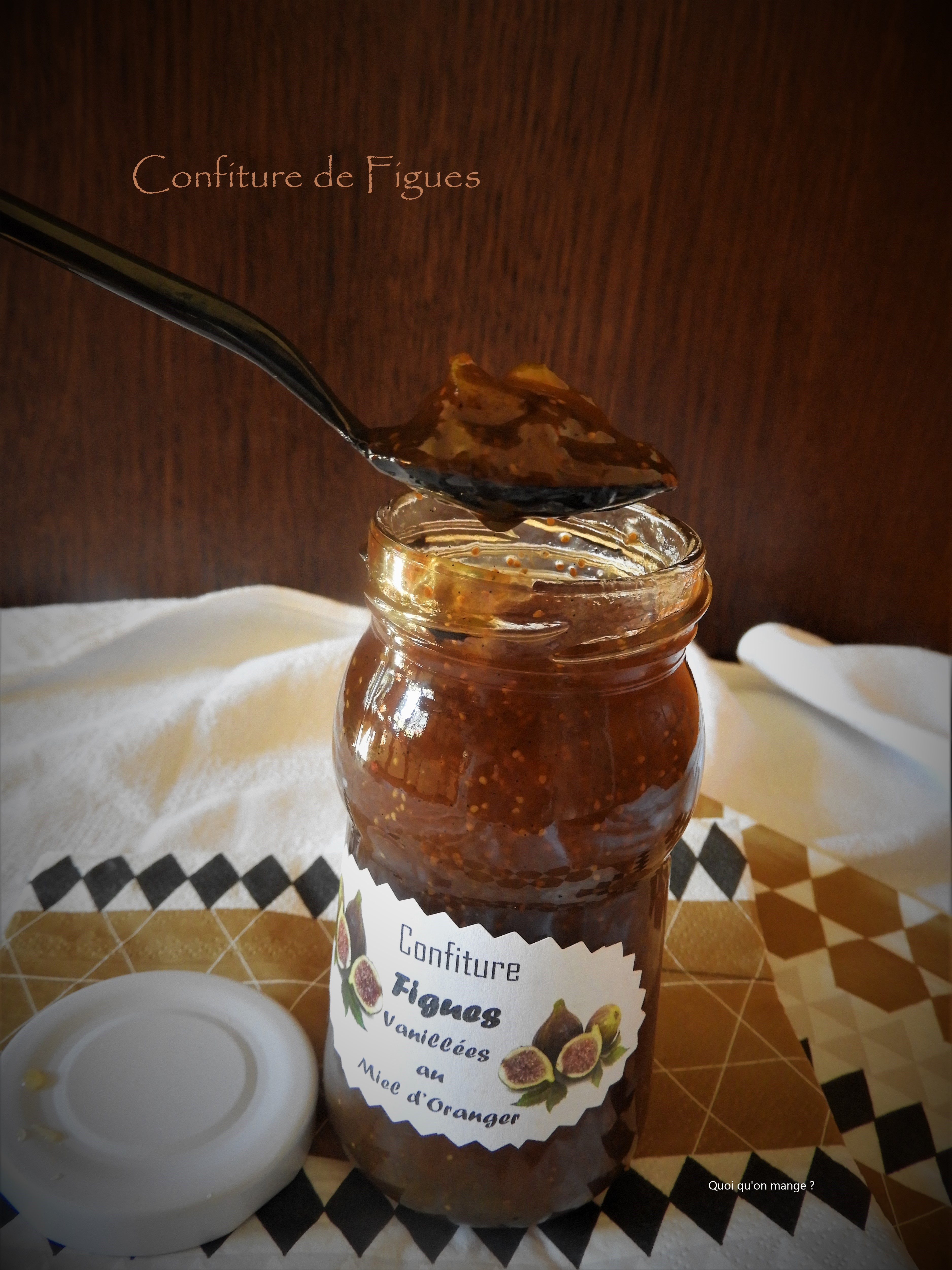 Confiture de figues vanillées au miel d'oranger