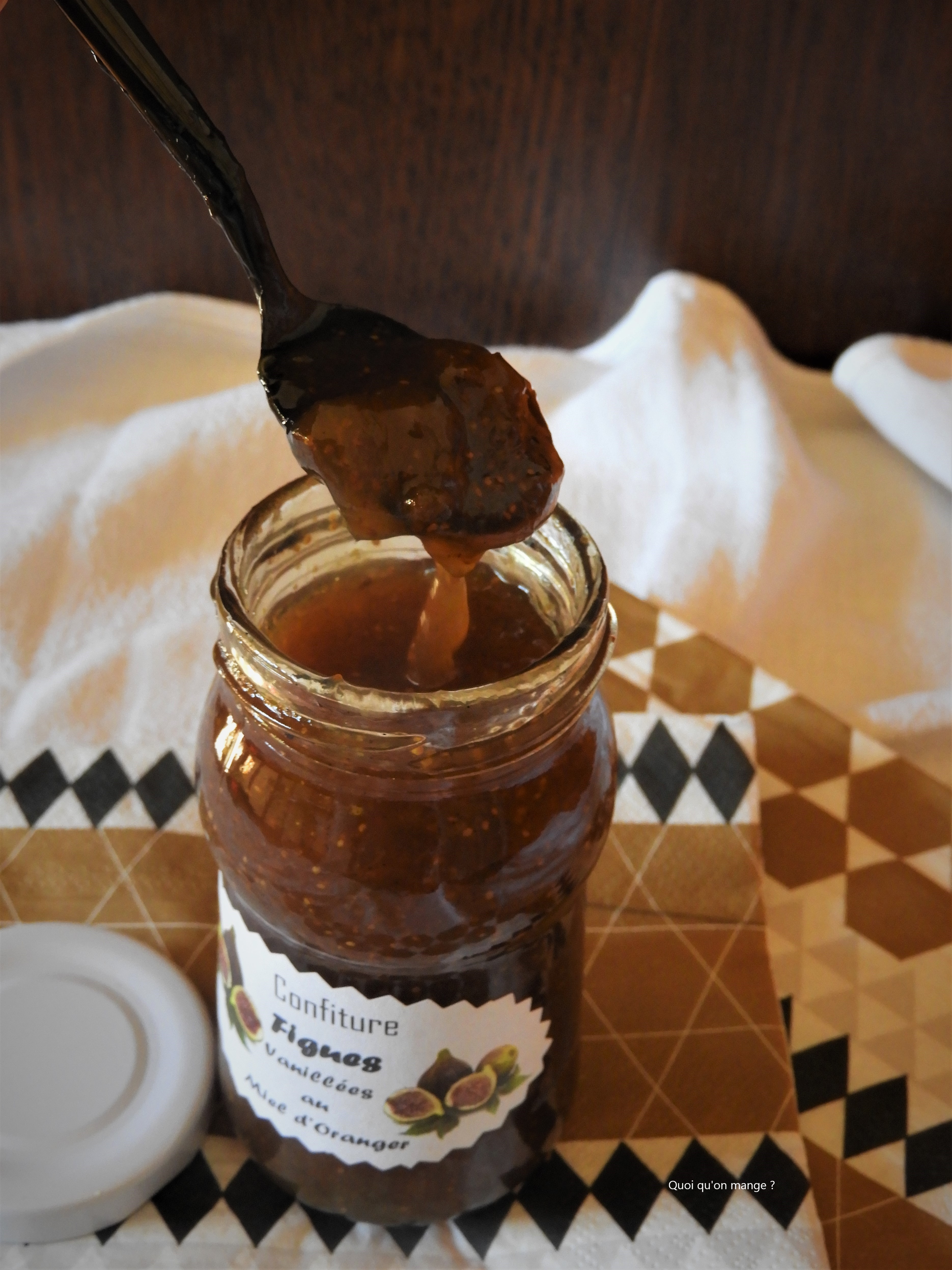 Confiture de figues vanillées au miel d'oranger