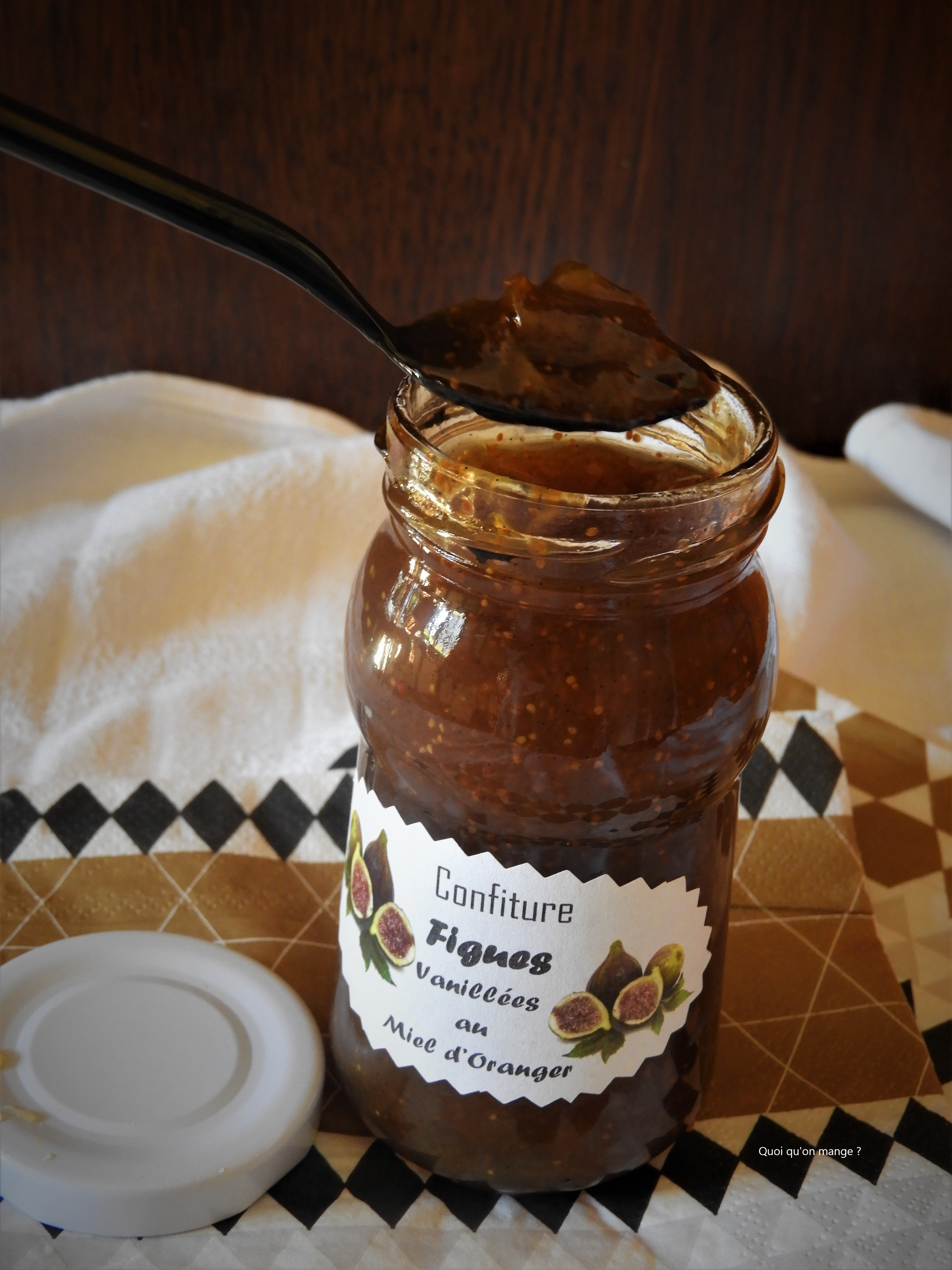 Confiture de figues vanillées au miel d'oranger
