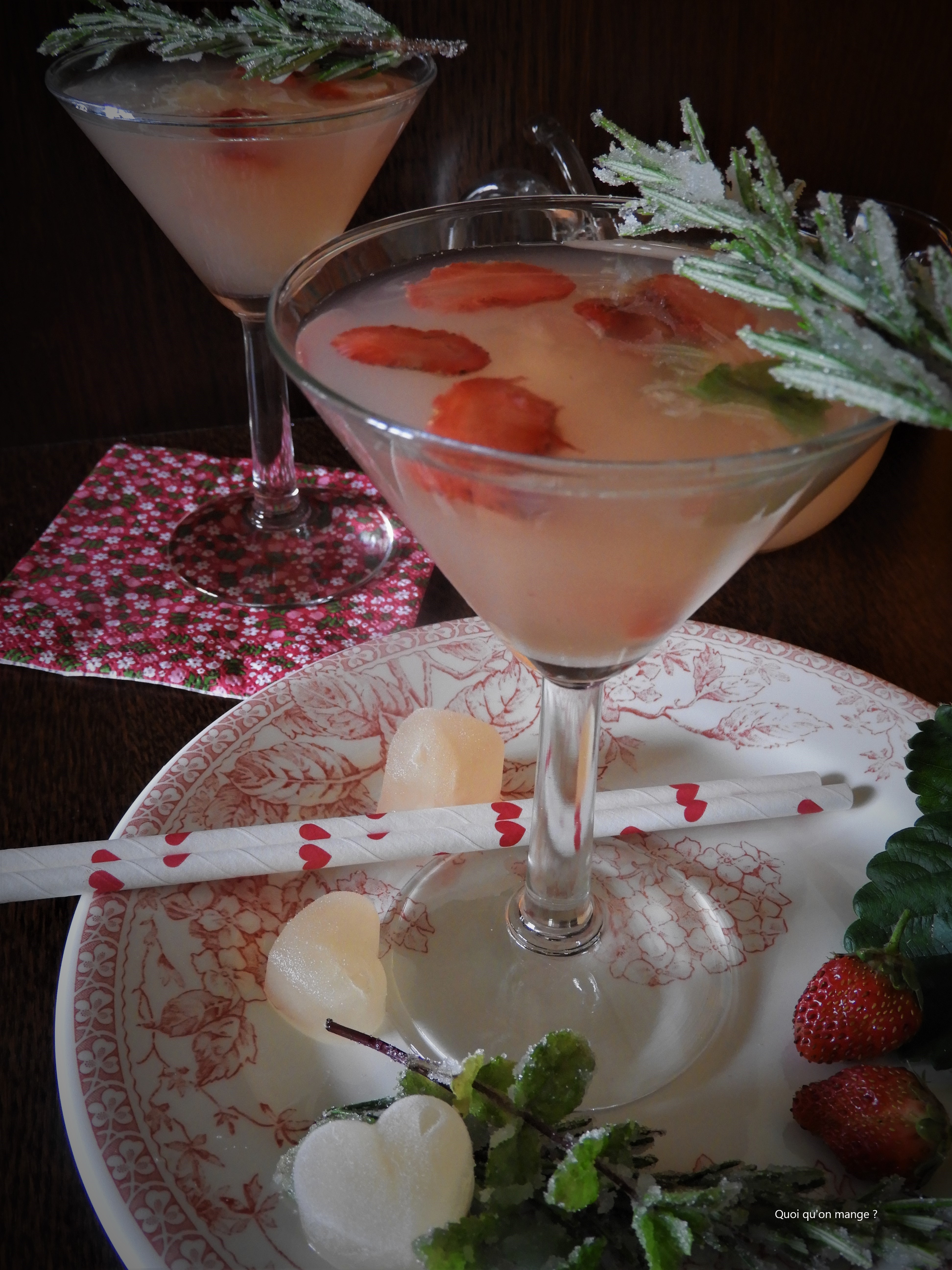 Eau glacée à la&nbsp;rhubarbe