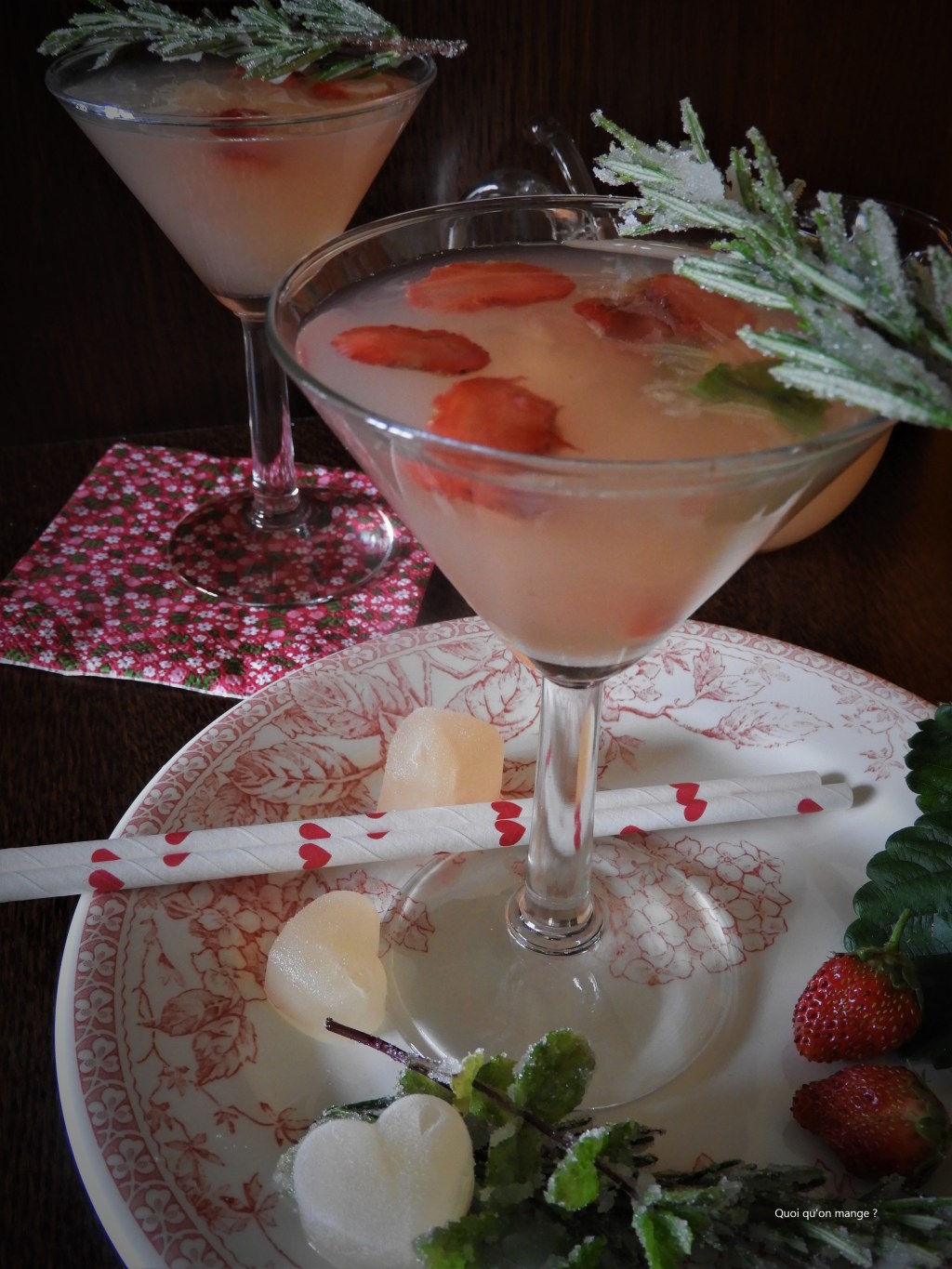 Eau glacée de rhubarbe