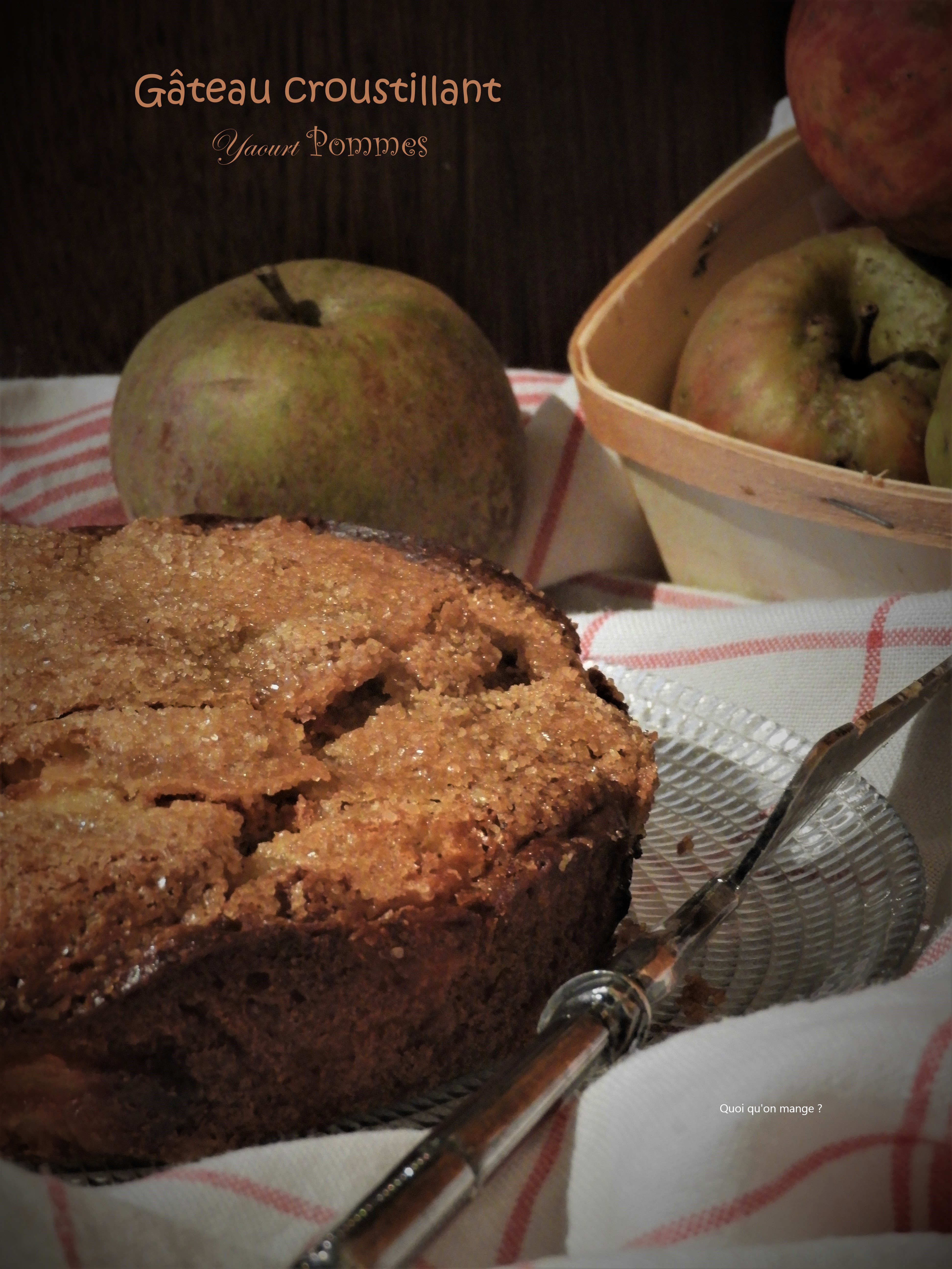 Gâteau croûte croustillante au yaourt et aux pommes