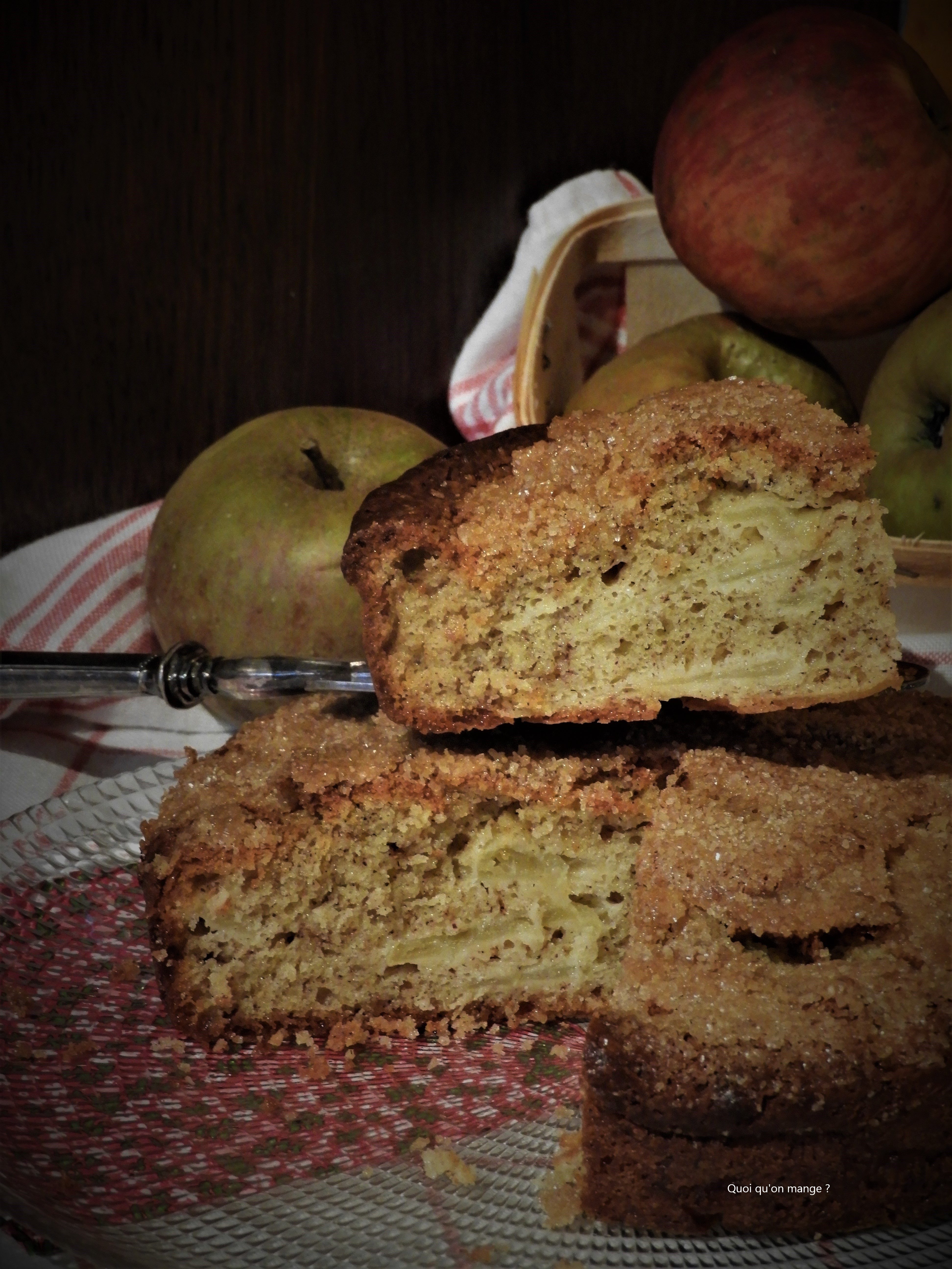 Gâteau croûte croustillante au yaourt et aux pommes