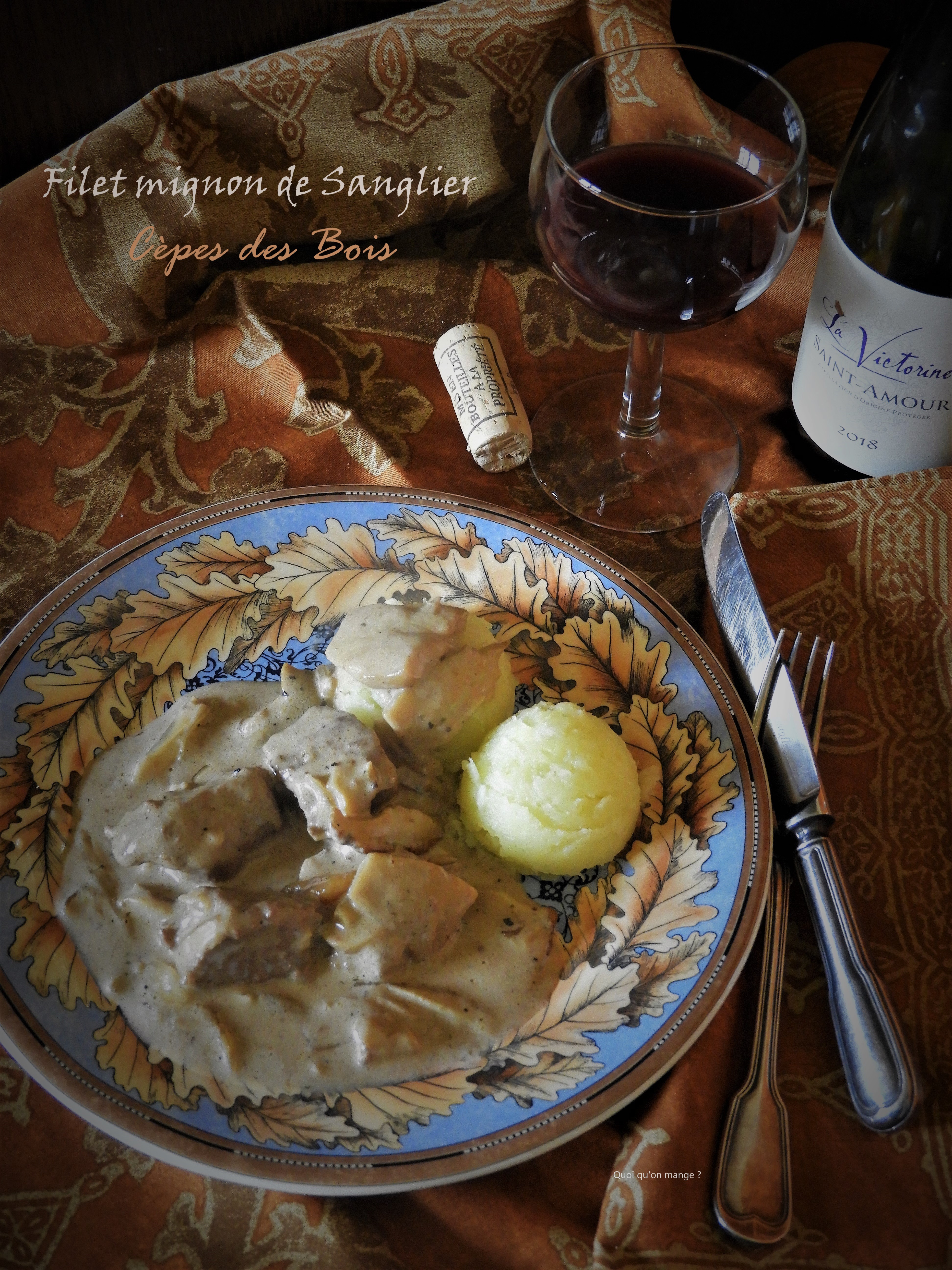 Filet mignon de sanglier, cèpes des bois