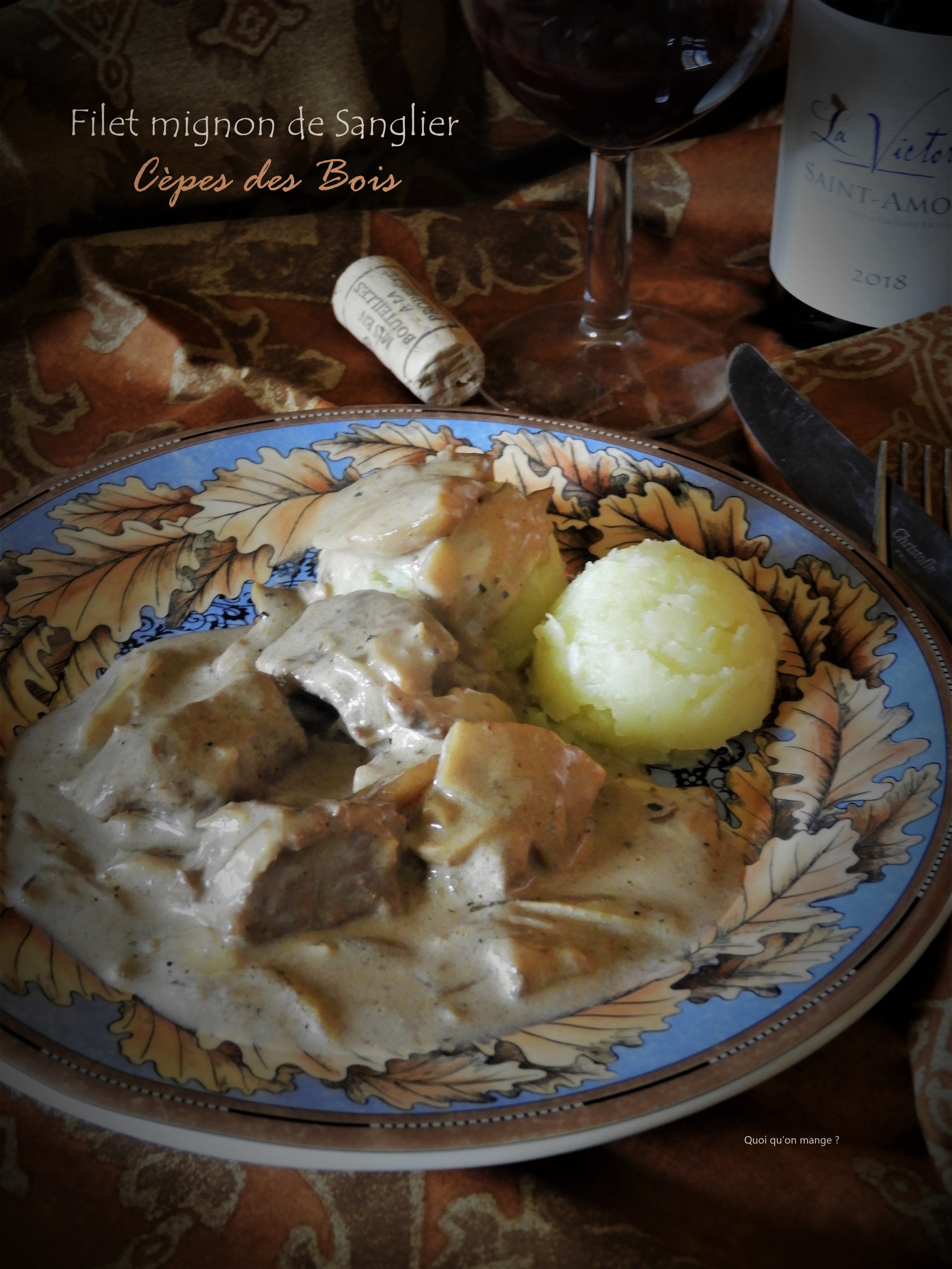 Filet mignon de sanglier, cèpes des bois