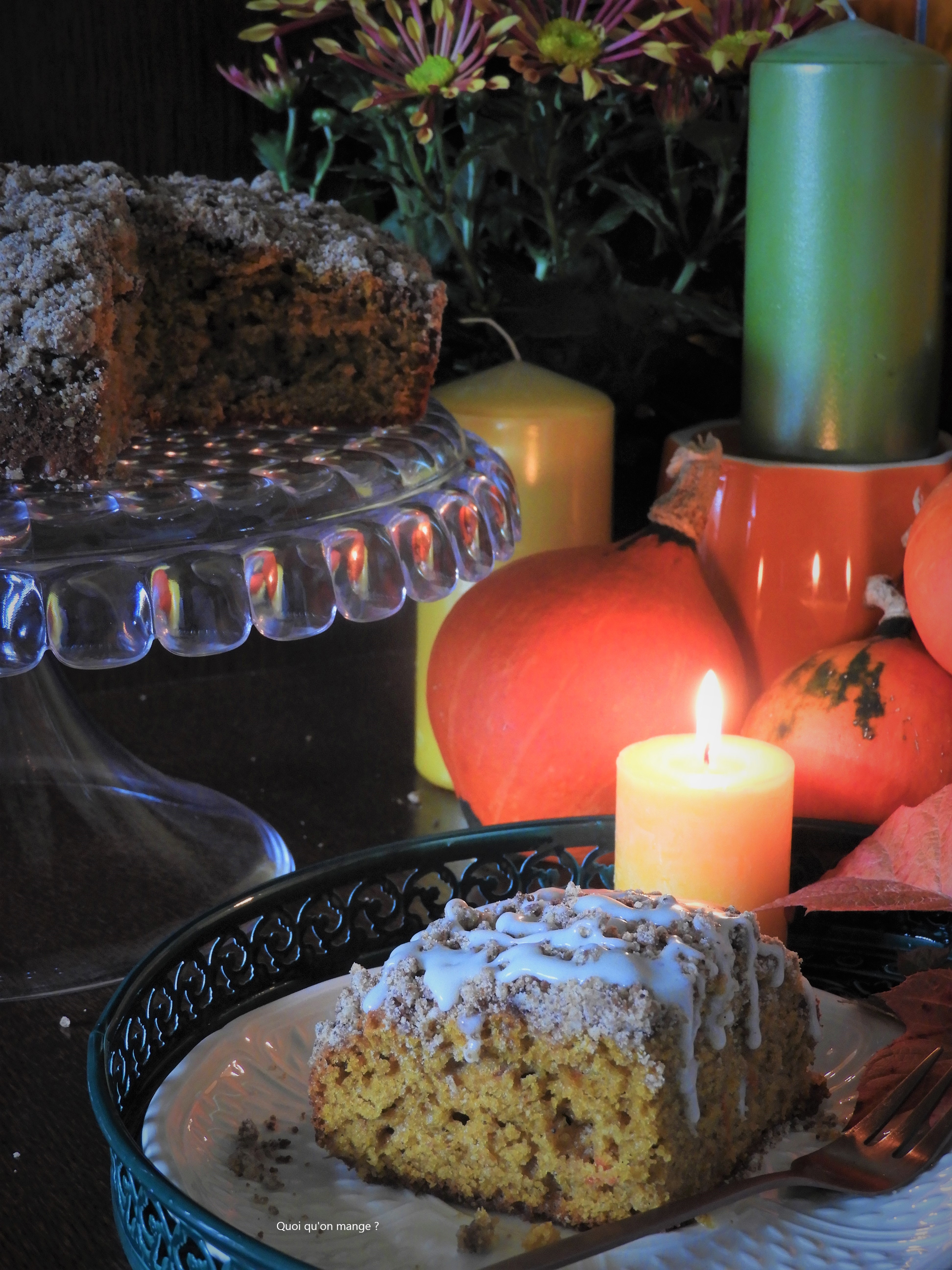 Gâteau streusel au potimarron et épices de Noël
