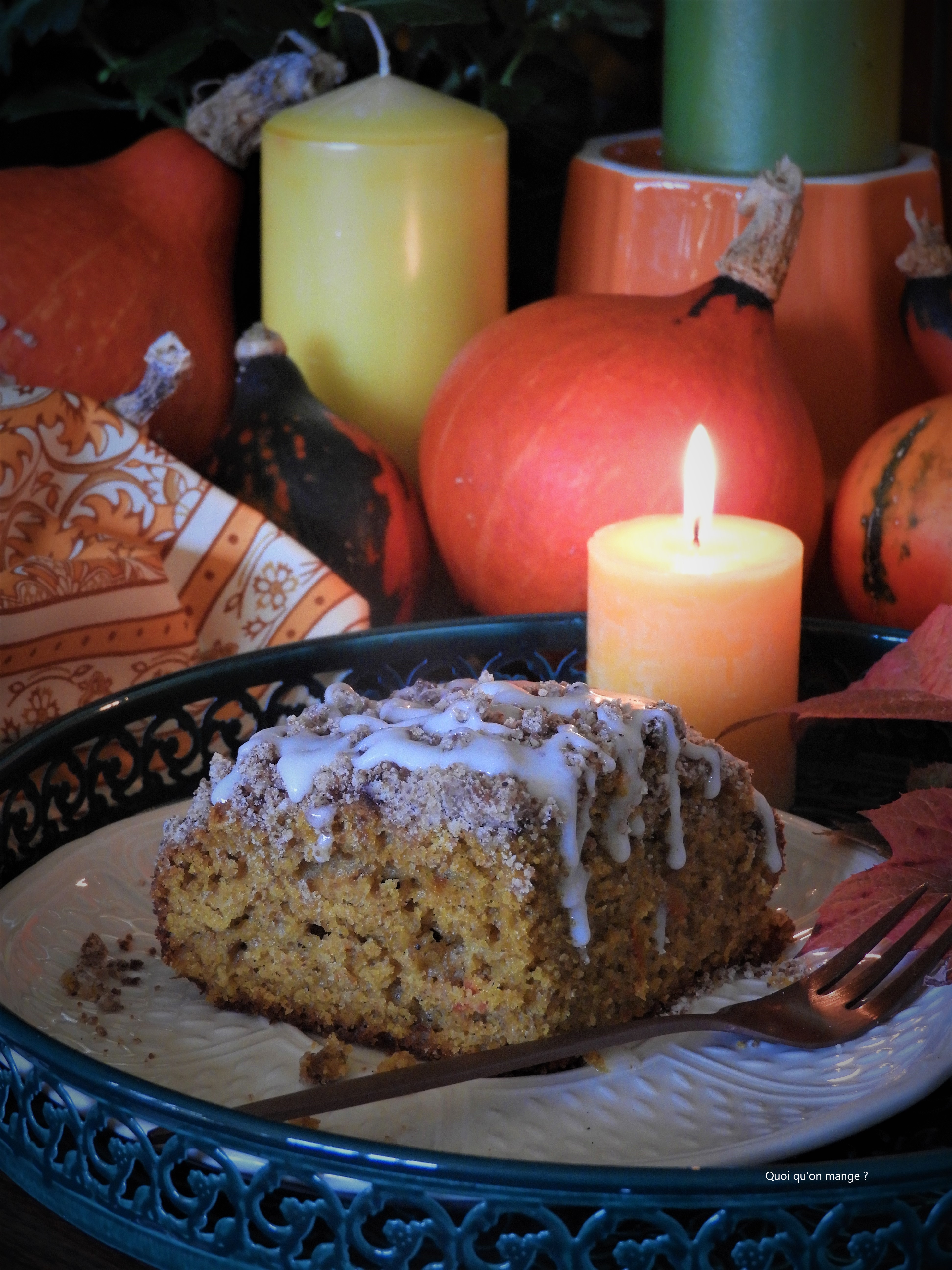 Gâteau streusel au potimarron et épices de Noël