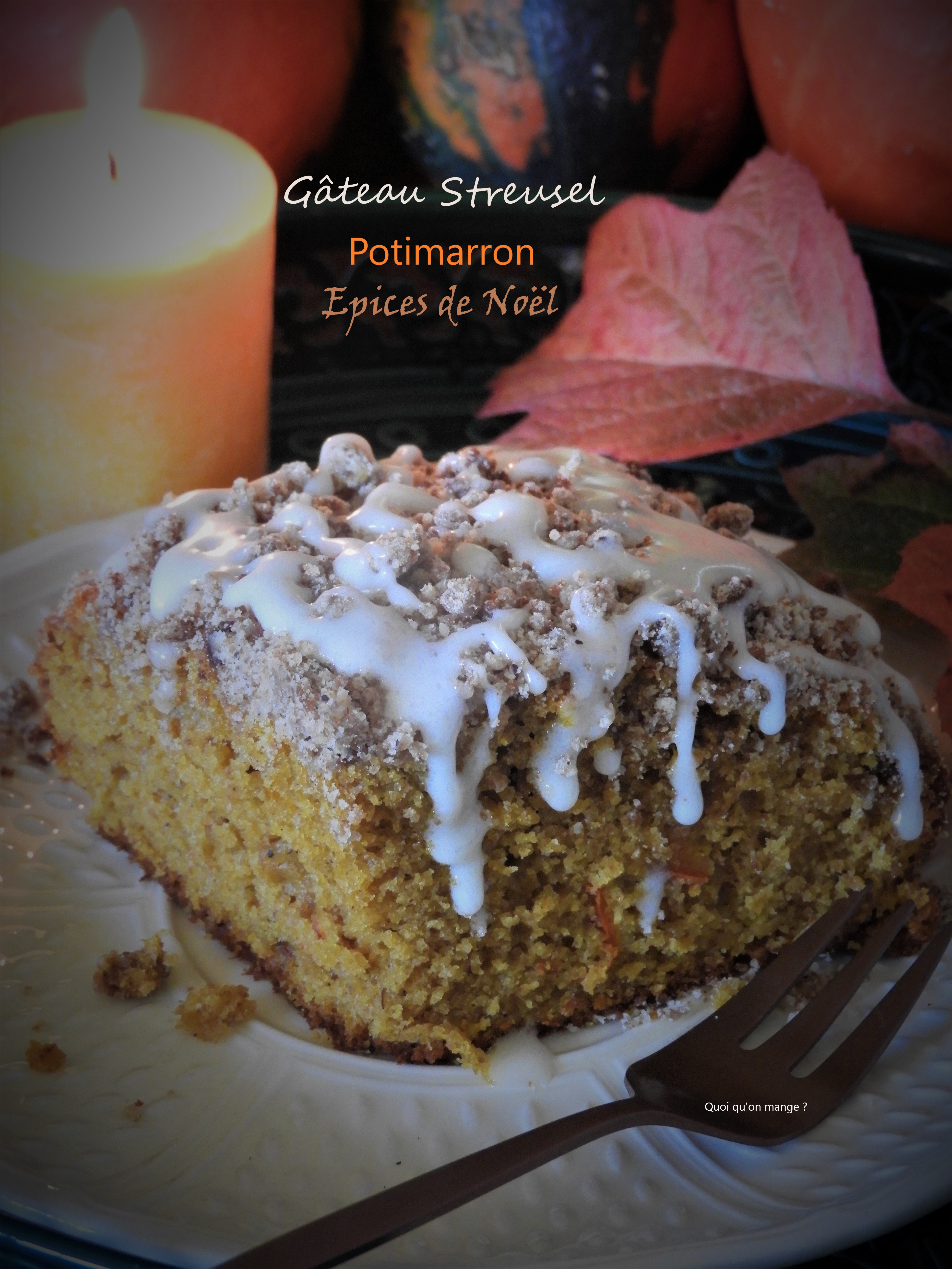 Gâteau streusel au potimarron et épices de Noël