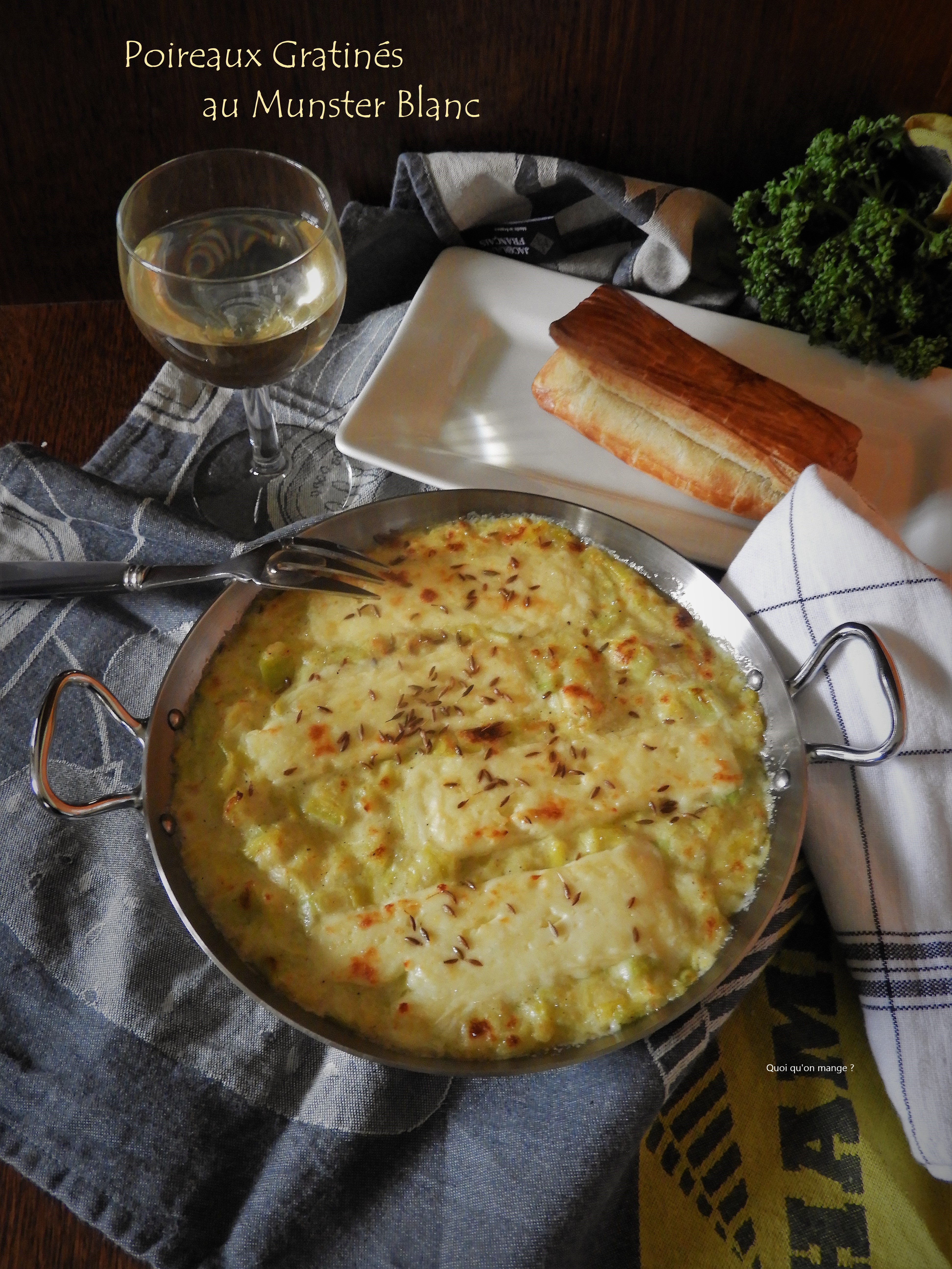 Poireaux gratinés au munster blanc