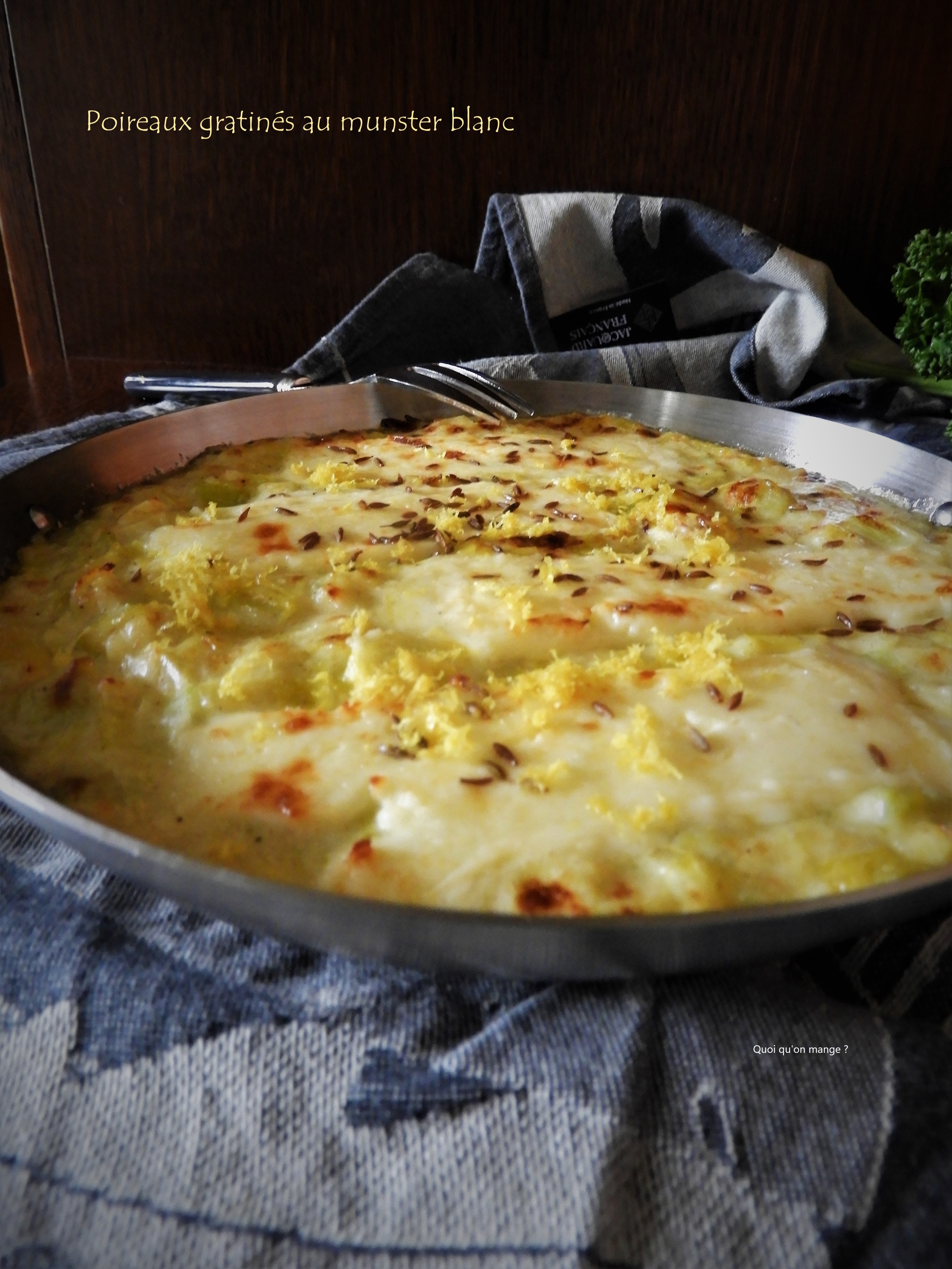 Poireaux gratinés au munster blanc