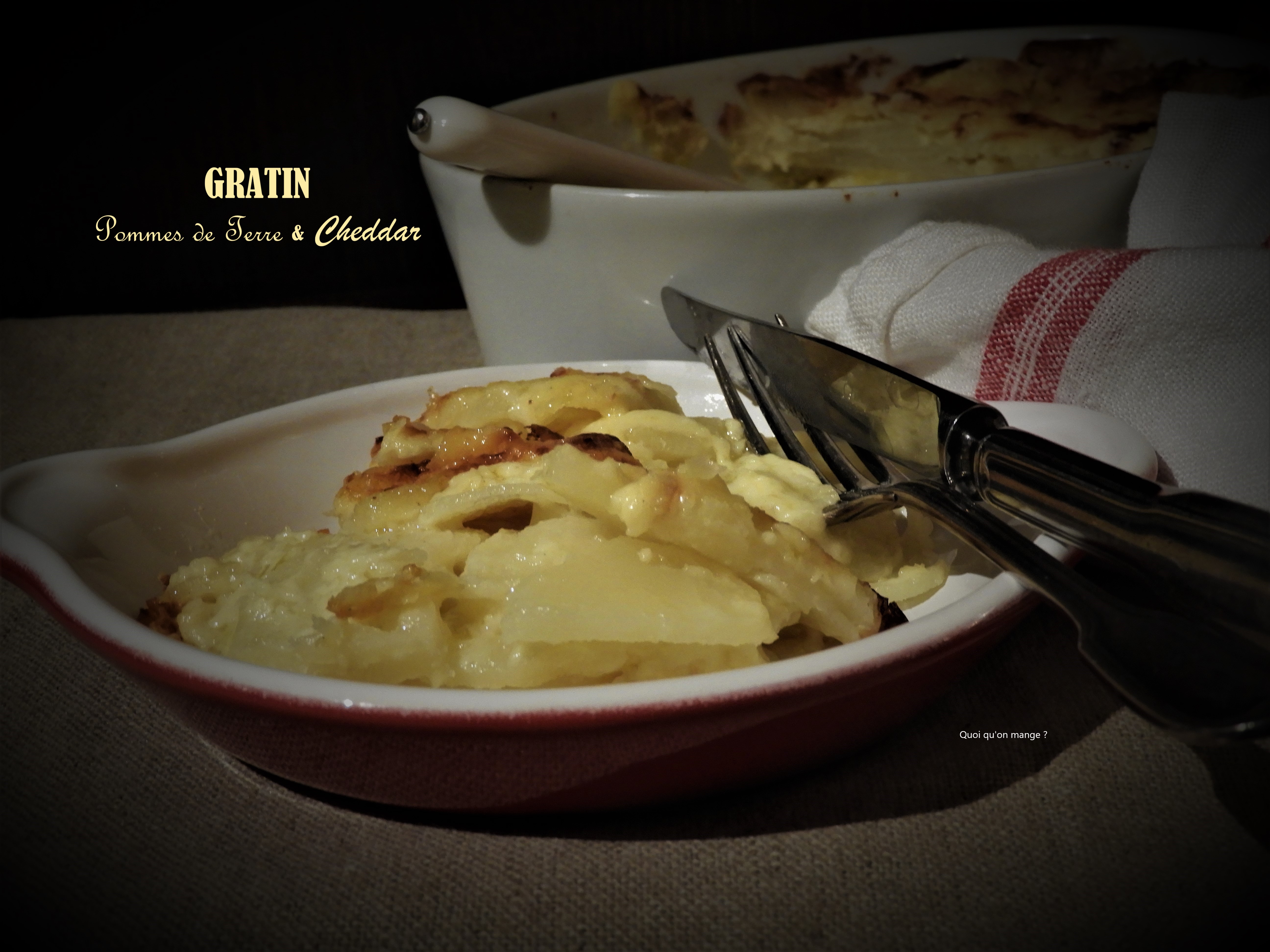 Pommes de terre crémeuses gratinées au Cheddar&nbsp;breton