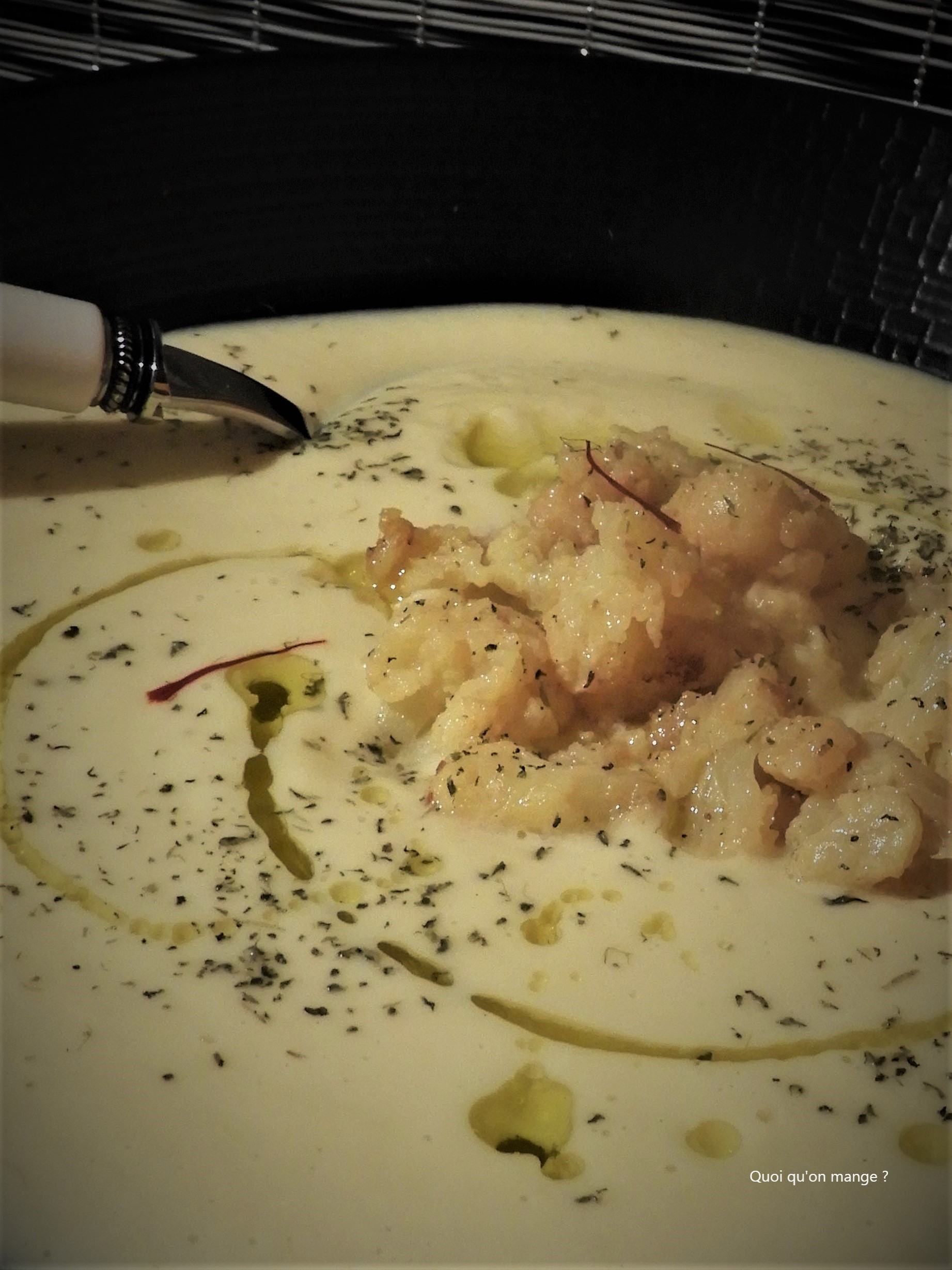 Velouté de chou-fleur safrané