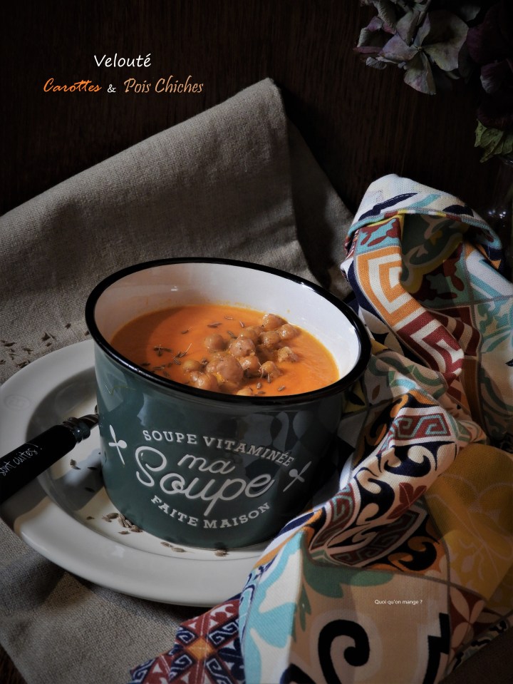 Velouté de carottes aux pois chiches