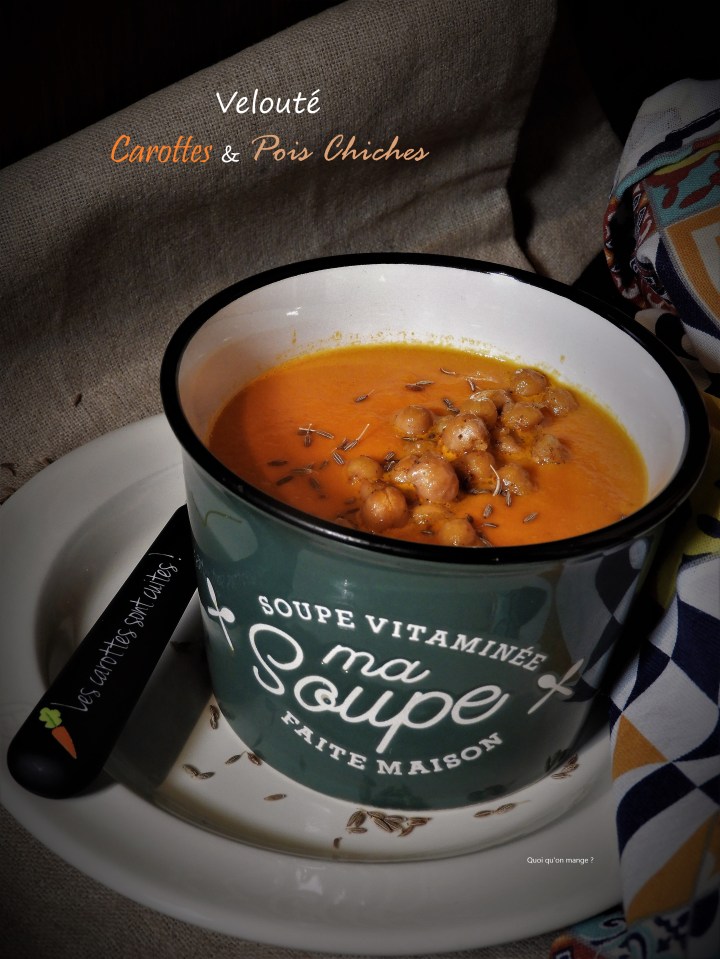 Velouté de carottes aux pois chiches