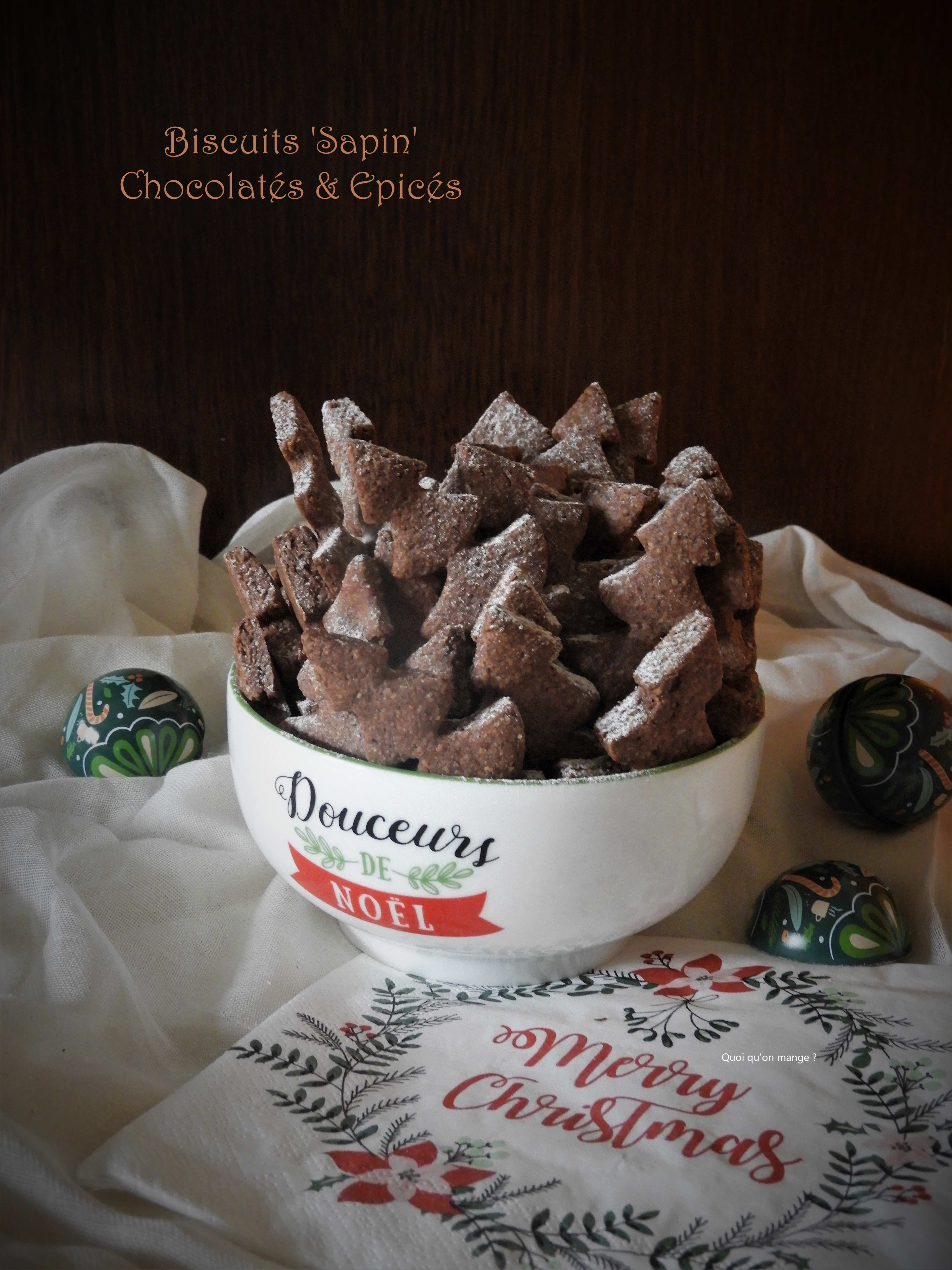 Mon beau sapin, sablé de Noël chocolaté et&nbsp;épicé