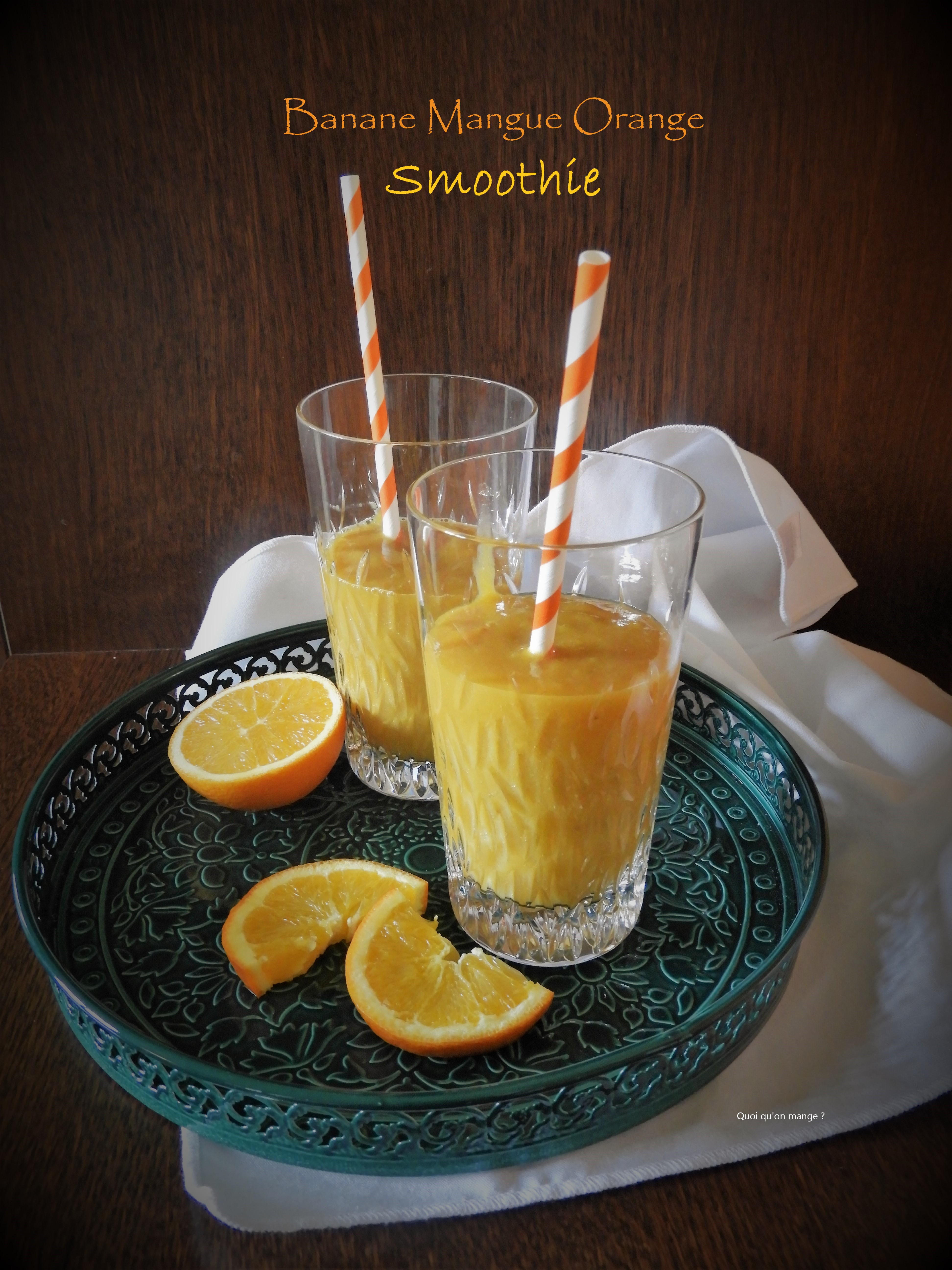 Smoothie mangue, banane et&nbsp;orange