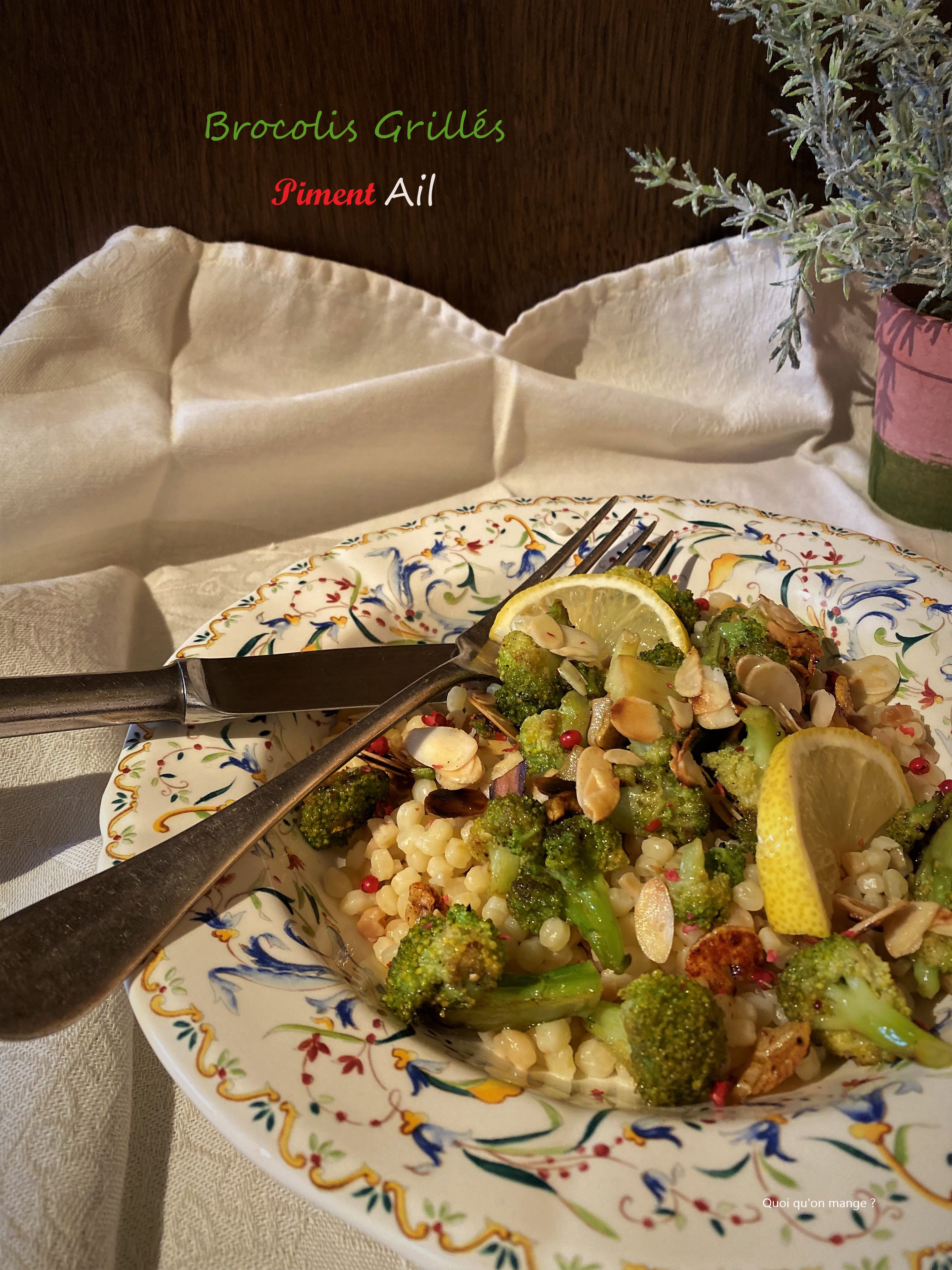 Brocolis grillés au piment et à l'ail
