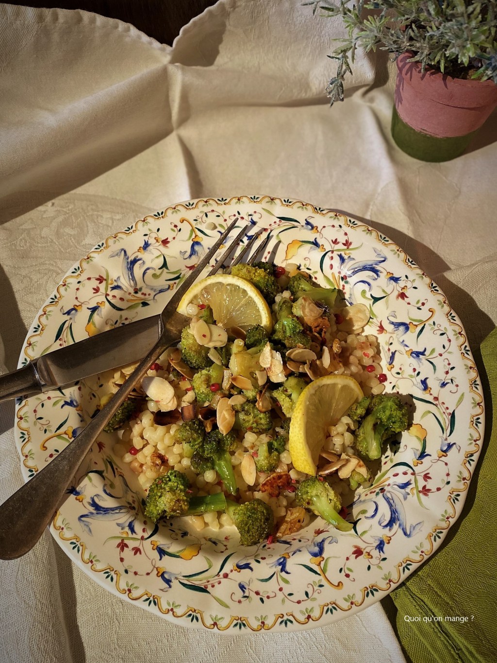 Brocolis grillés au piment et à l’ail