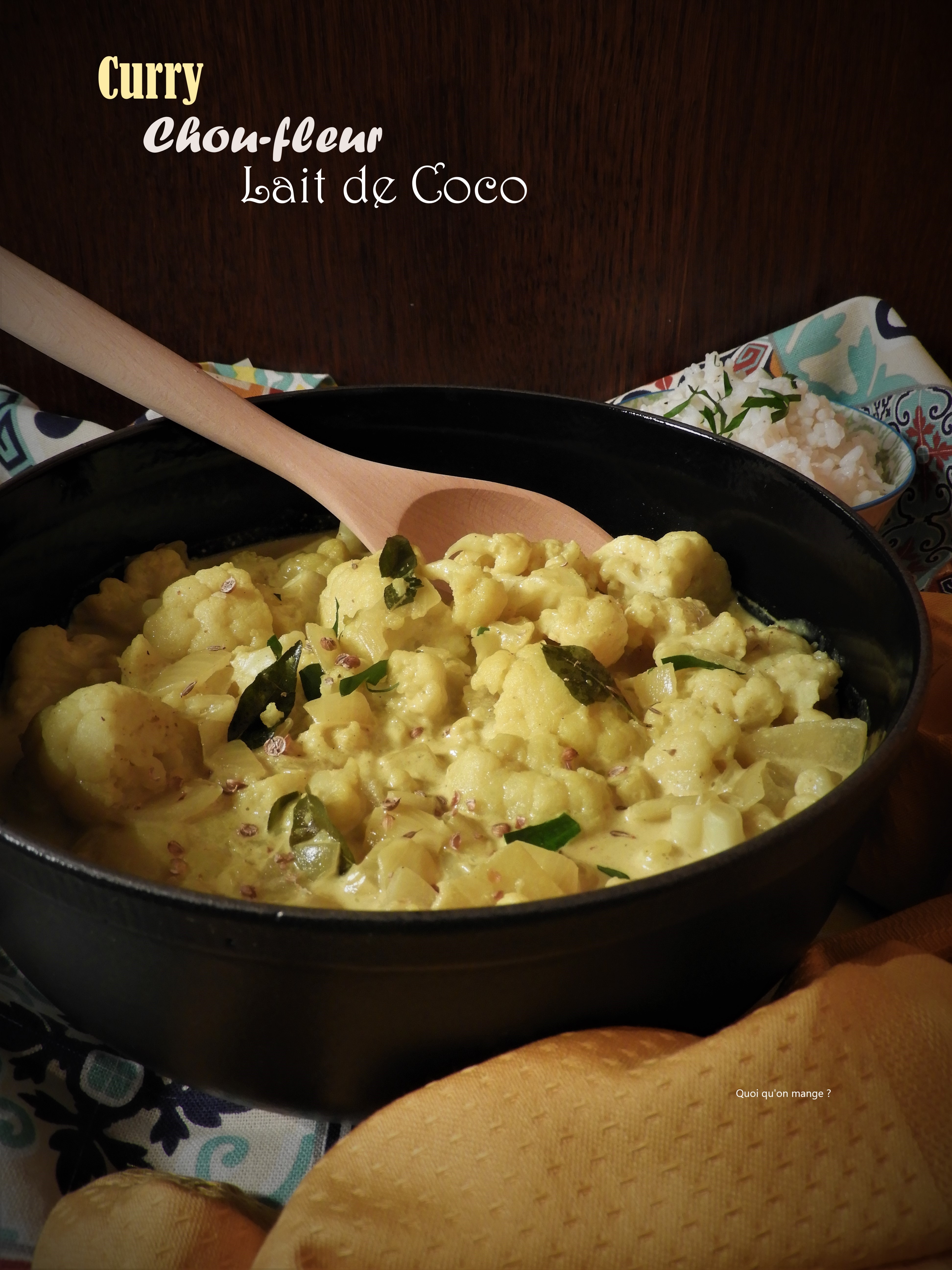 Curry de chou-fleur au lait de coco