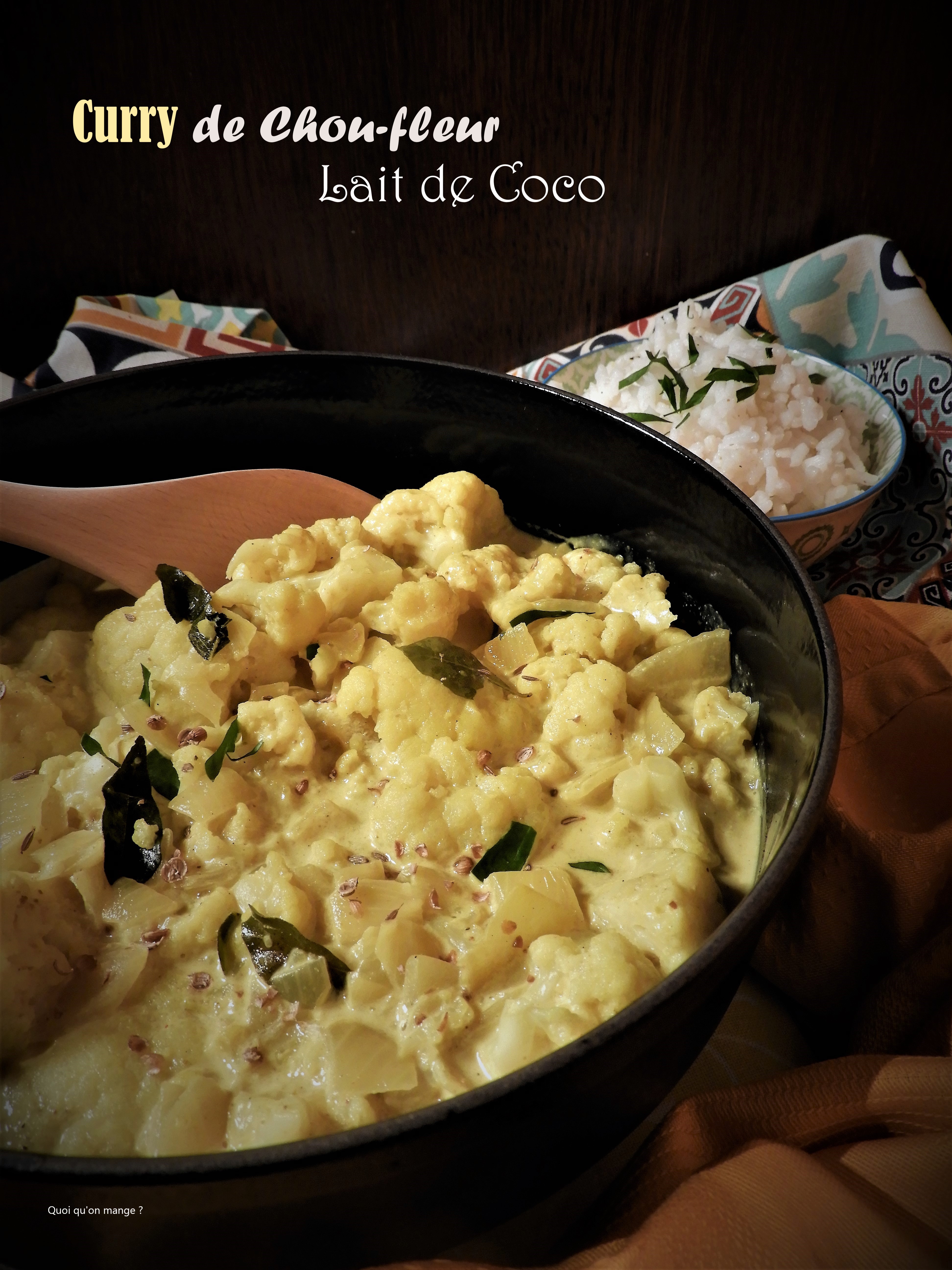 Curry de chou-fleur au lait de coco
