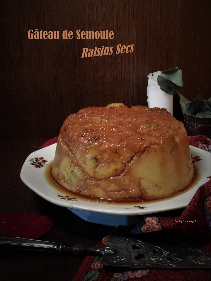Gâteau de semoule aux&nbsp;raisins