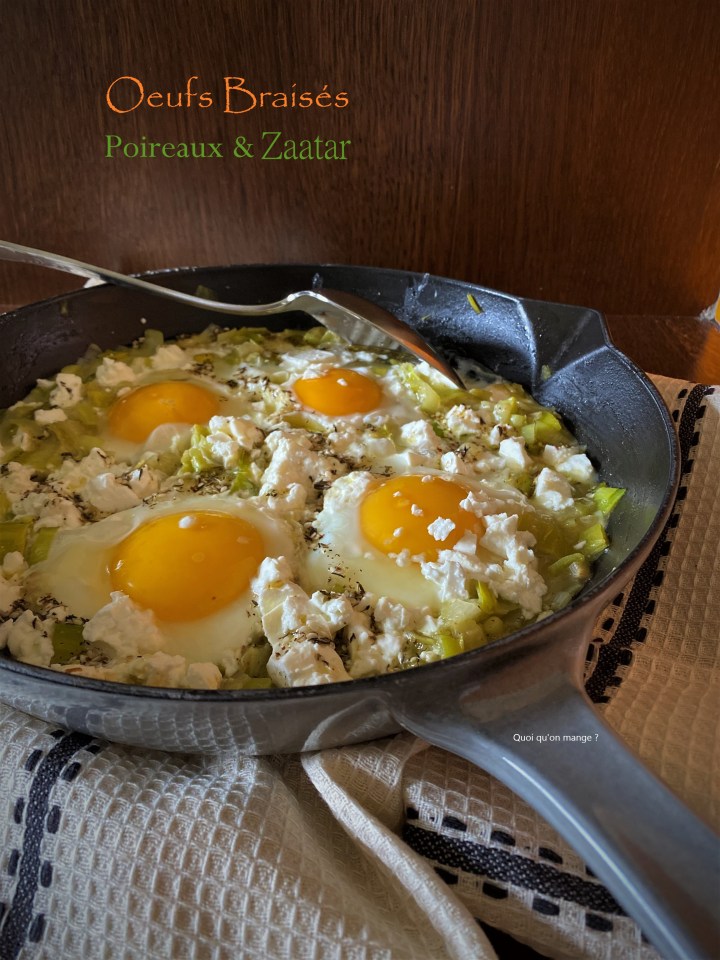 Oeufs braisés aux poireaux et zaatar, inspirés de la recette de Yotam&nbsp;Ottolenghi