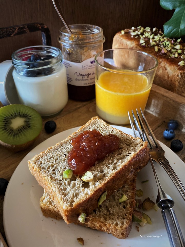 Pain de mie au levain, saveur pistache