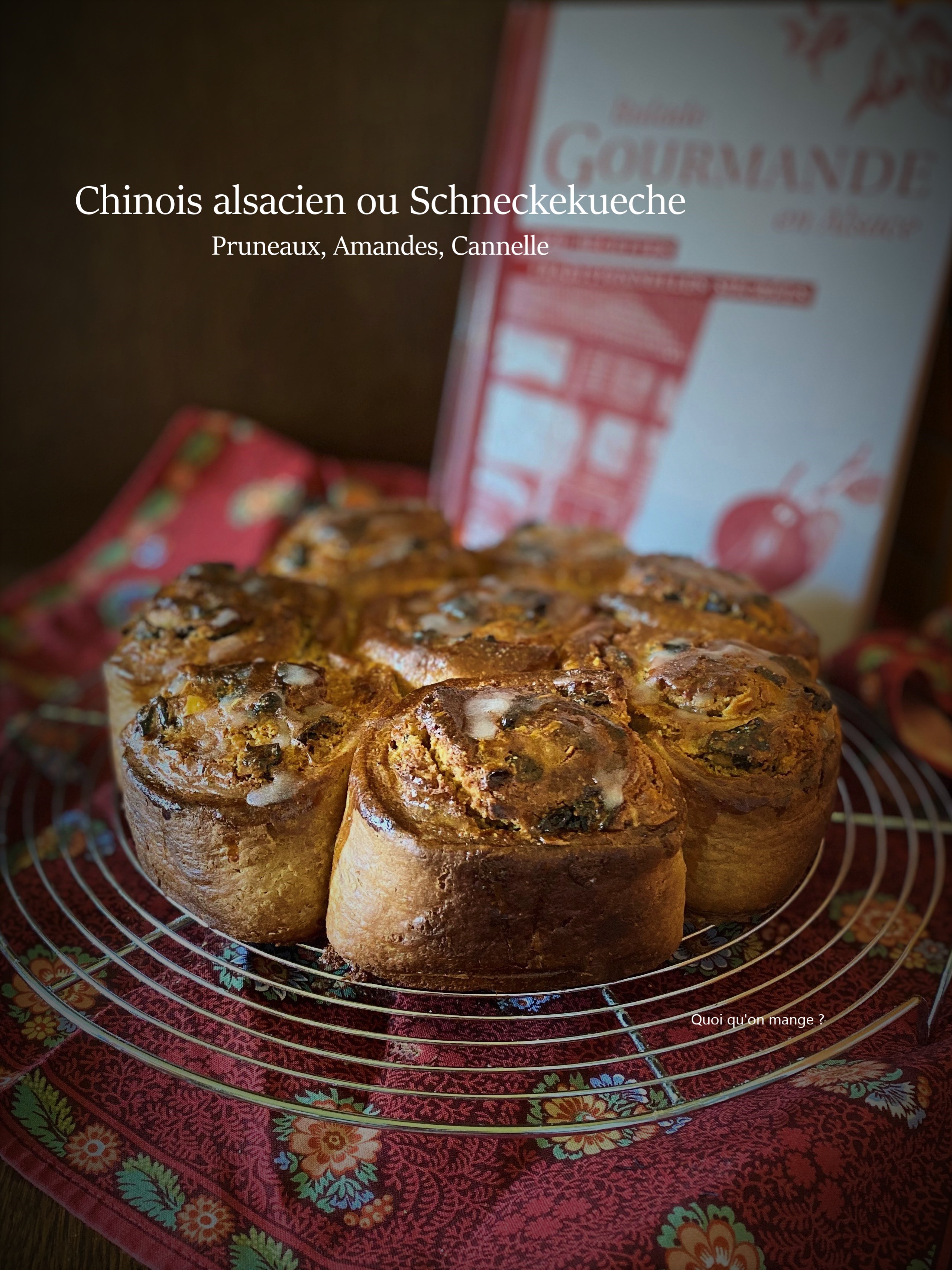 Chinois alsacien ou Schneckekueche aux pruneaux, amandes et cannelle