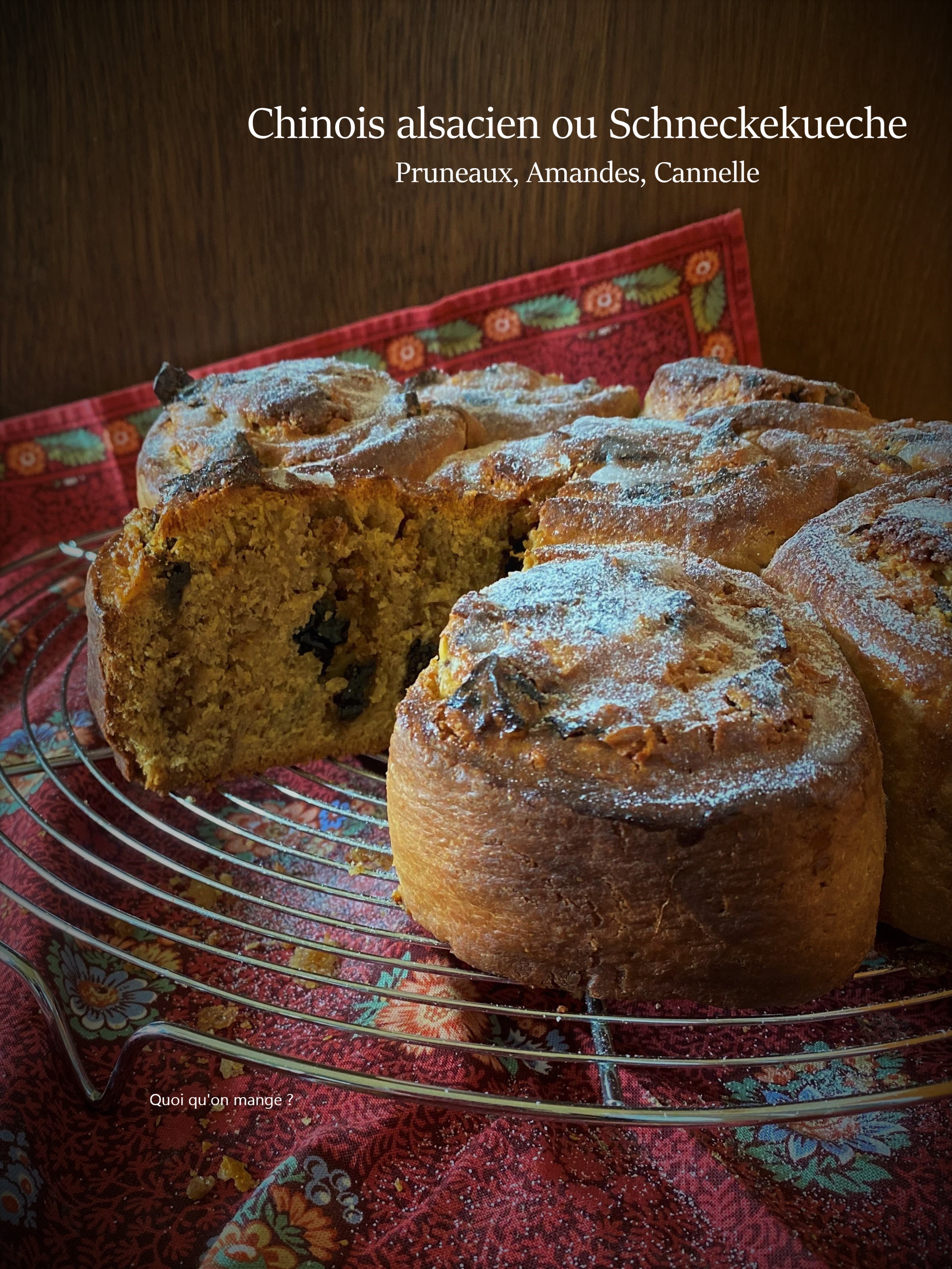 Chinois alsacien ou Schneckekueche aux pruneaux, amandes et cannelle