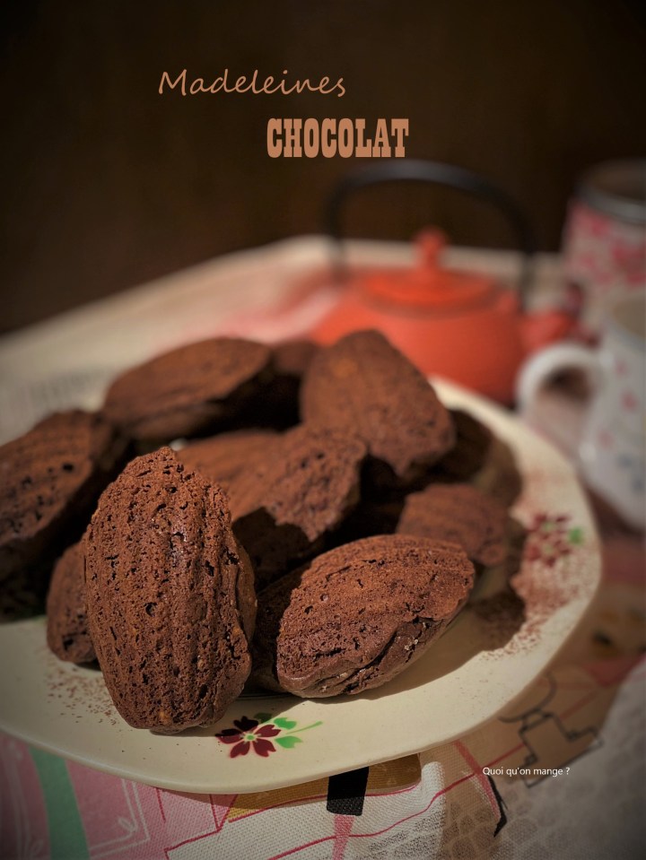 Madeleines au chocolat&nbsp;noir