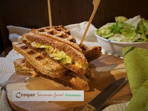 Croque saumon fumé aux&nbsp;poireaux