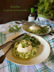 Risotto Roquette et Mozzarella, recette du Chef Simone Zanoni