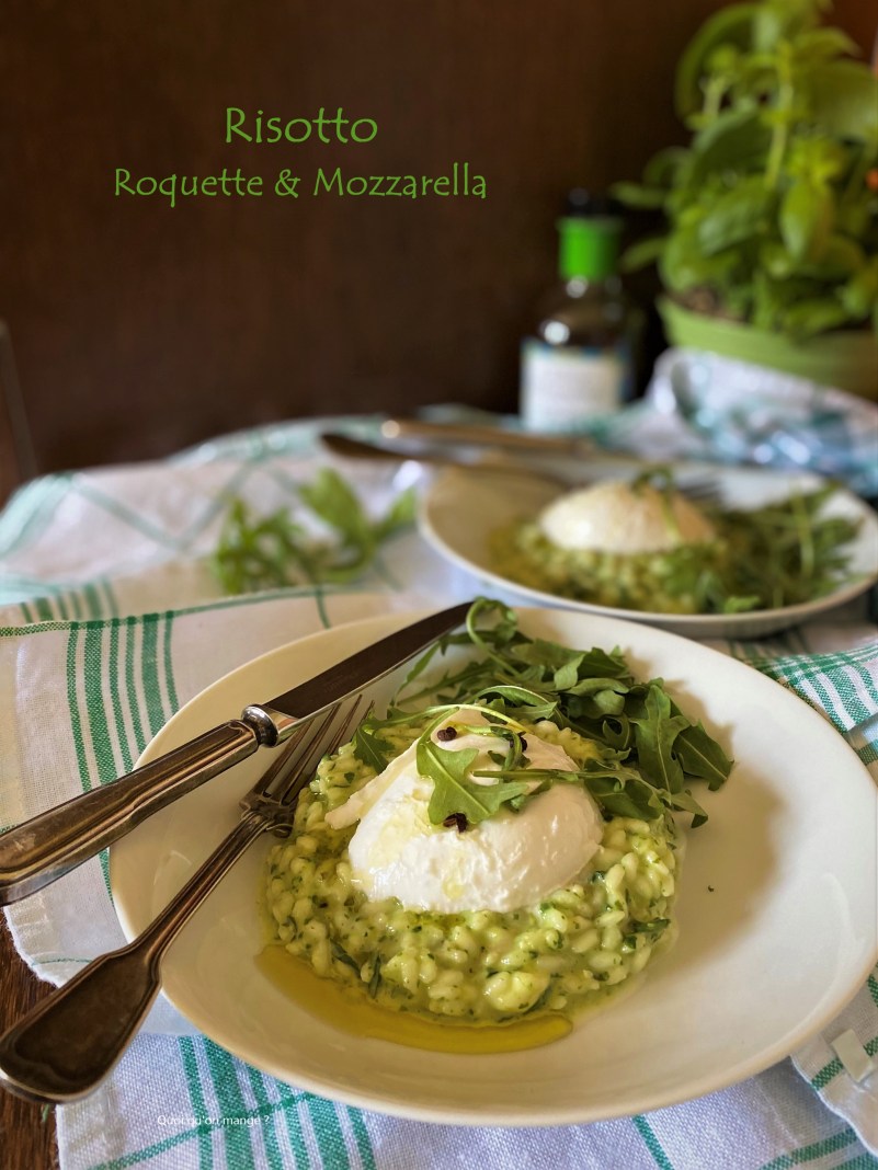 Risotto roquette et mozzarella, recette de Simone Zanoni