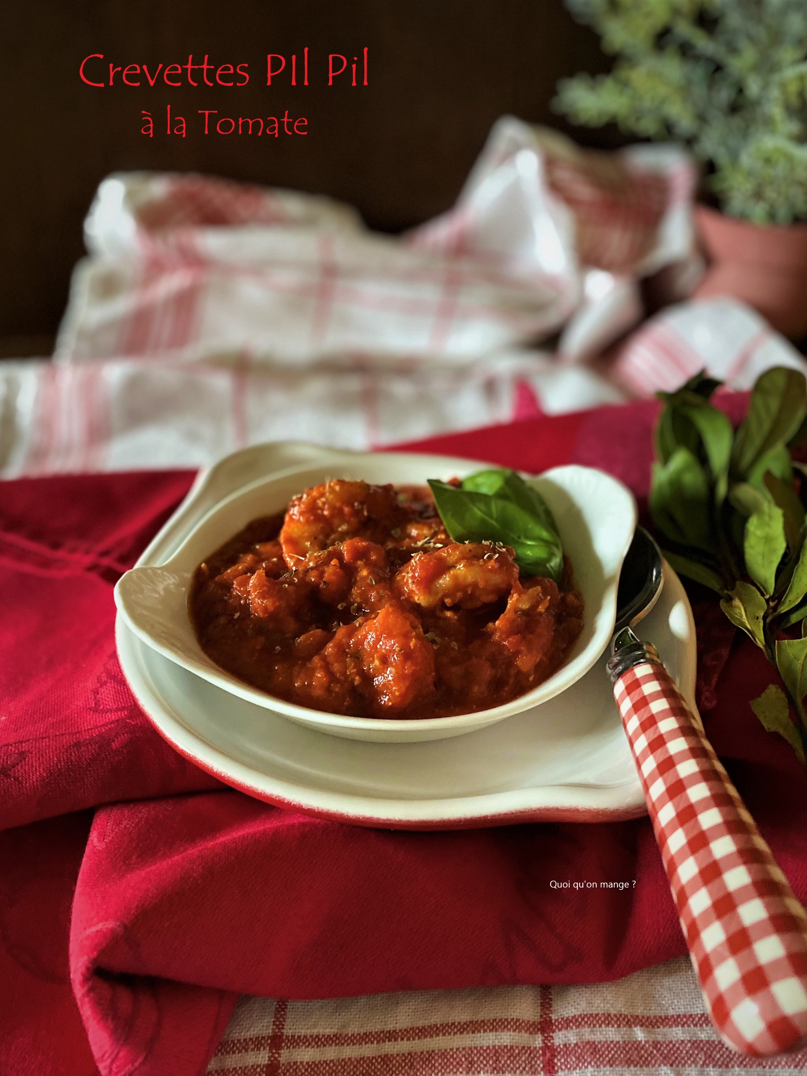 Crevettes Pil Pil à la tomate