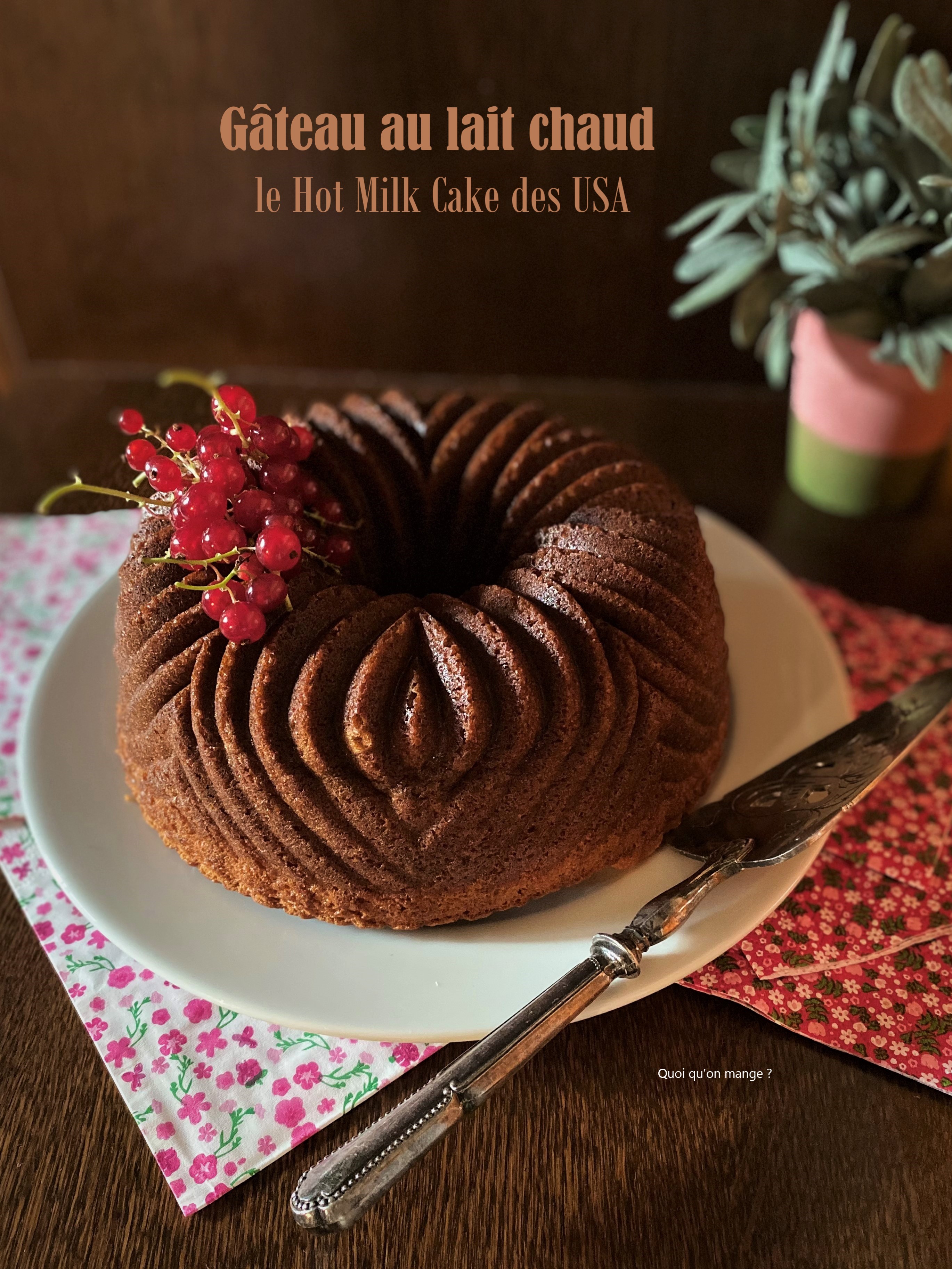 Gâteau au lait chaud ou le Hot Milk Cake des&nbsp;USA