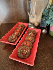 Biscuits apéritif au sarrasin, tomates cerises