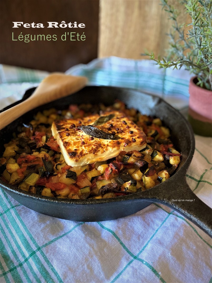 Feta rôtie sur légumes d'été