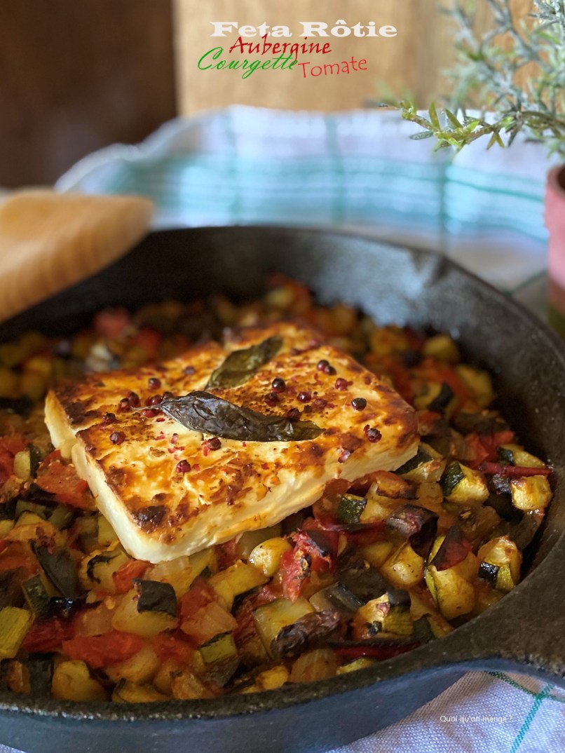 Feta rôtie sur légumes d'été