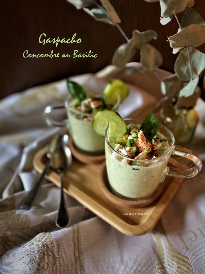 Gaspacho concombre & basilic