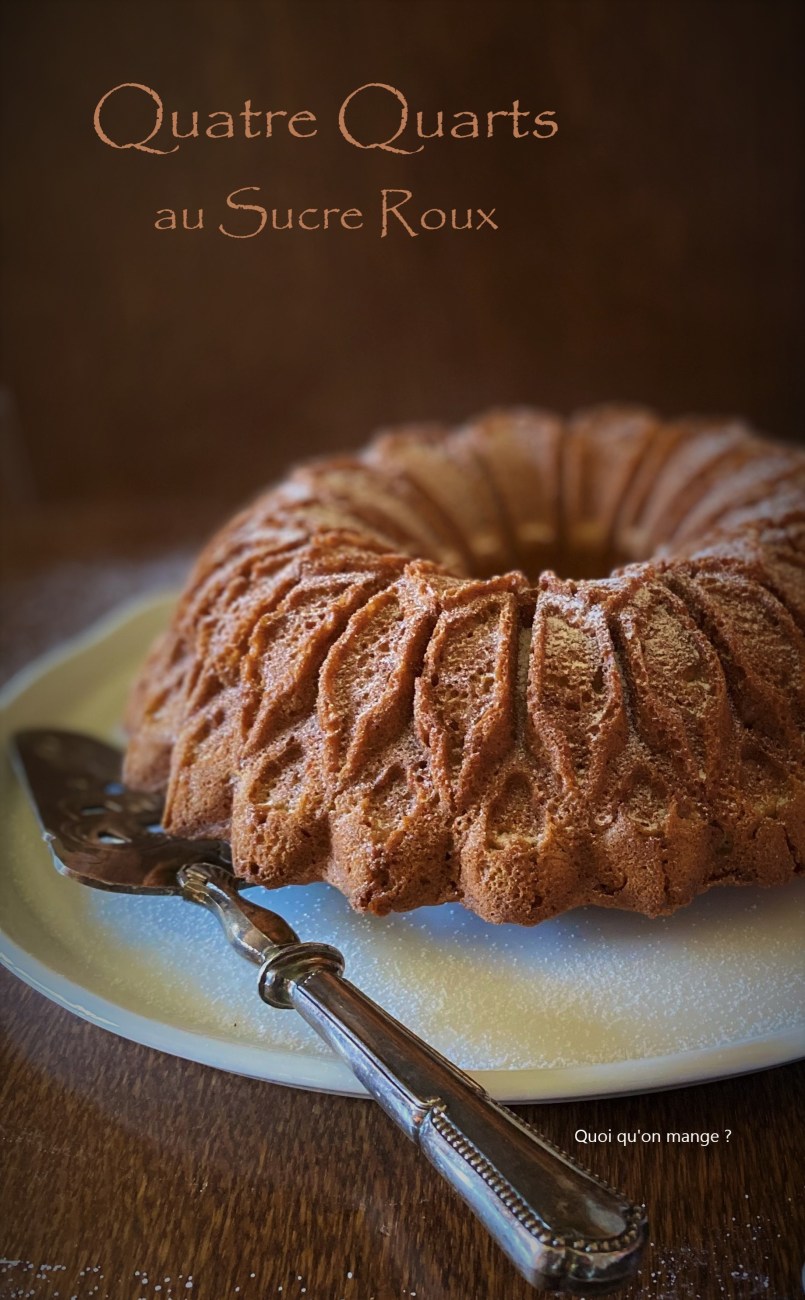 Quatre quarts au sucre roux, rhum & vanille