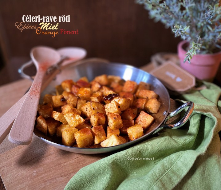 Céleri-rave rôti aux épices, miel, orange et piment de Sabrina&nbsp;Ghayour