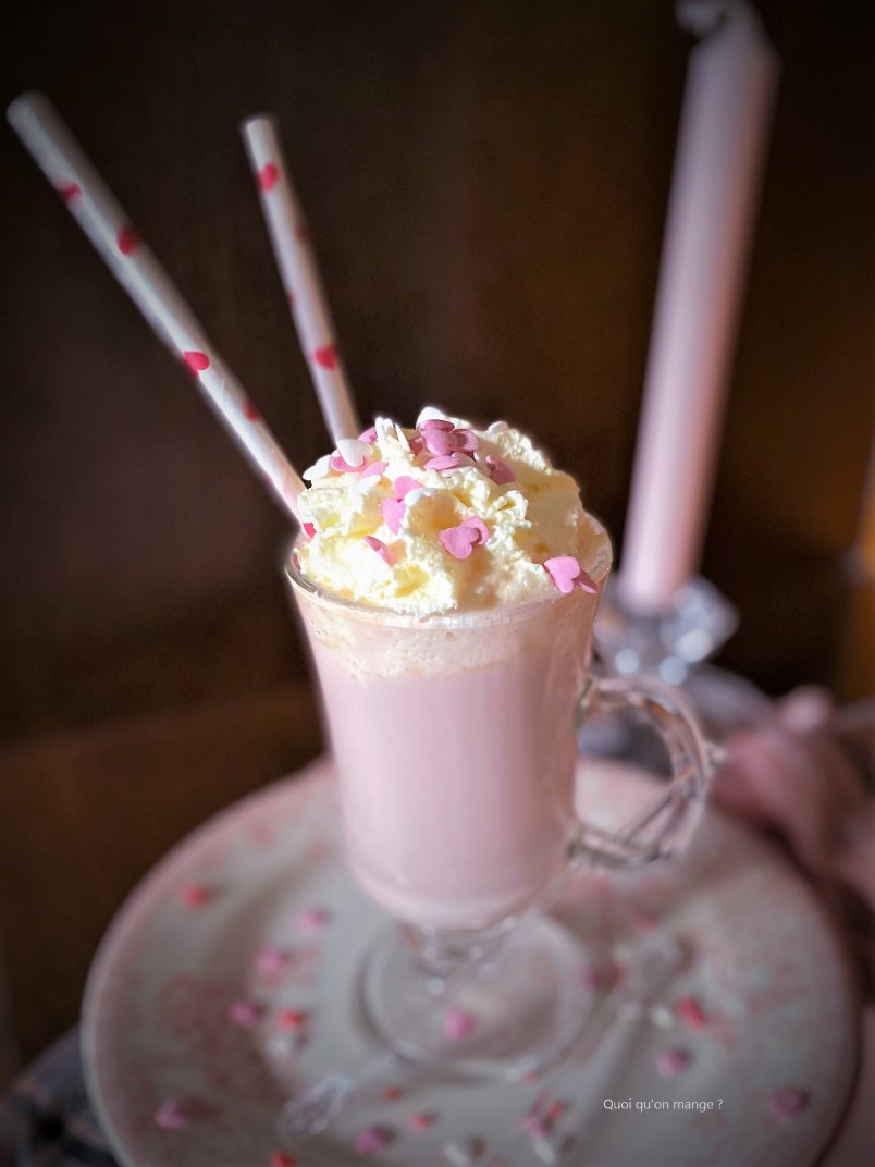 Chocolat viennois joliment rose