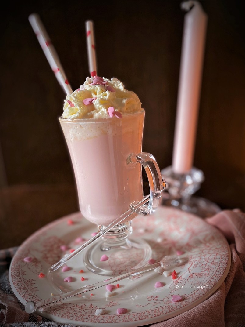 Chocolat viennois joliment rose