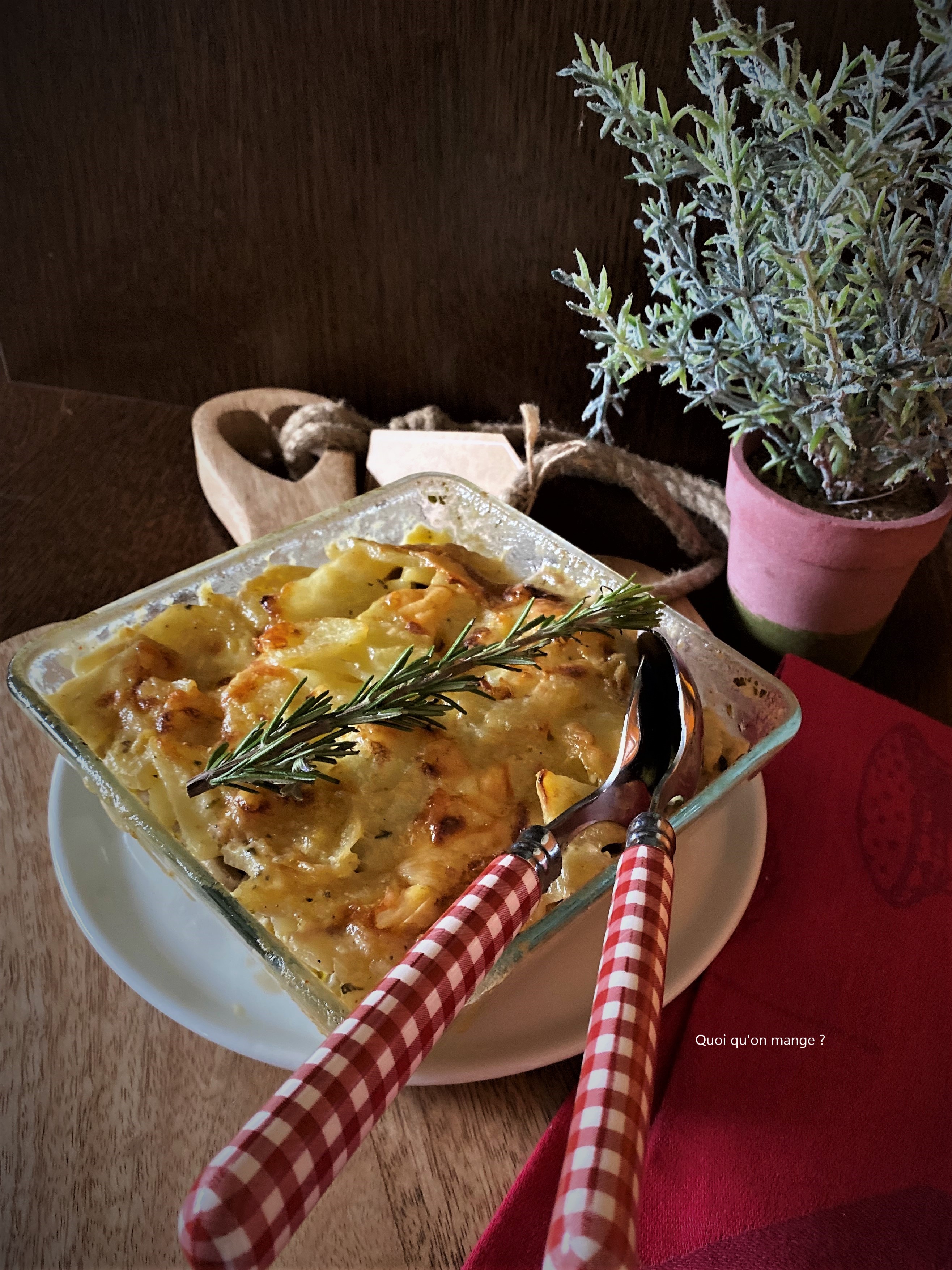 Gratin de pommes de terre & champignons de Paris