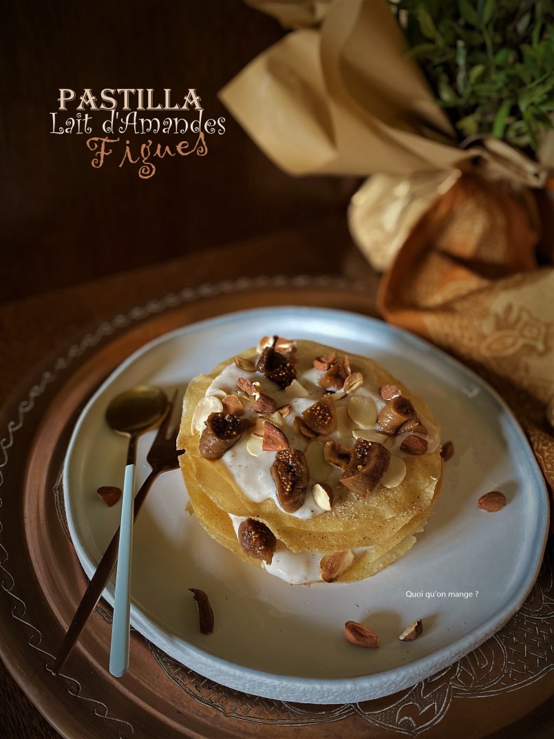 Pastilla au lait d'amandes et figues séchées