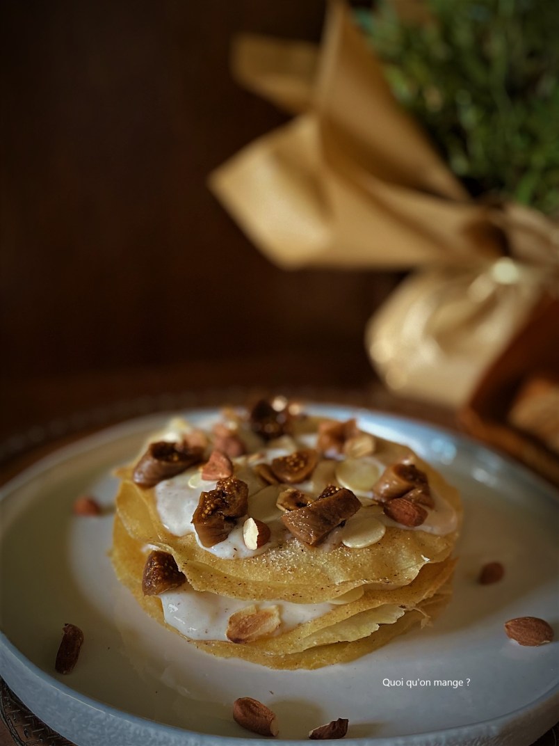 Pastilla au lait d'amandes et figues séchées