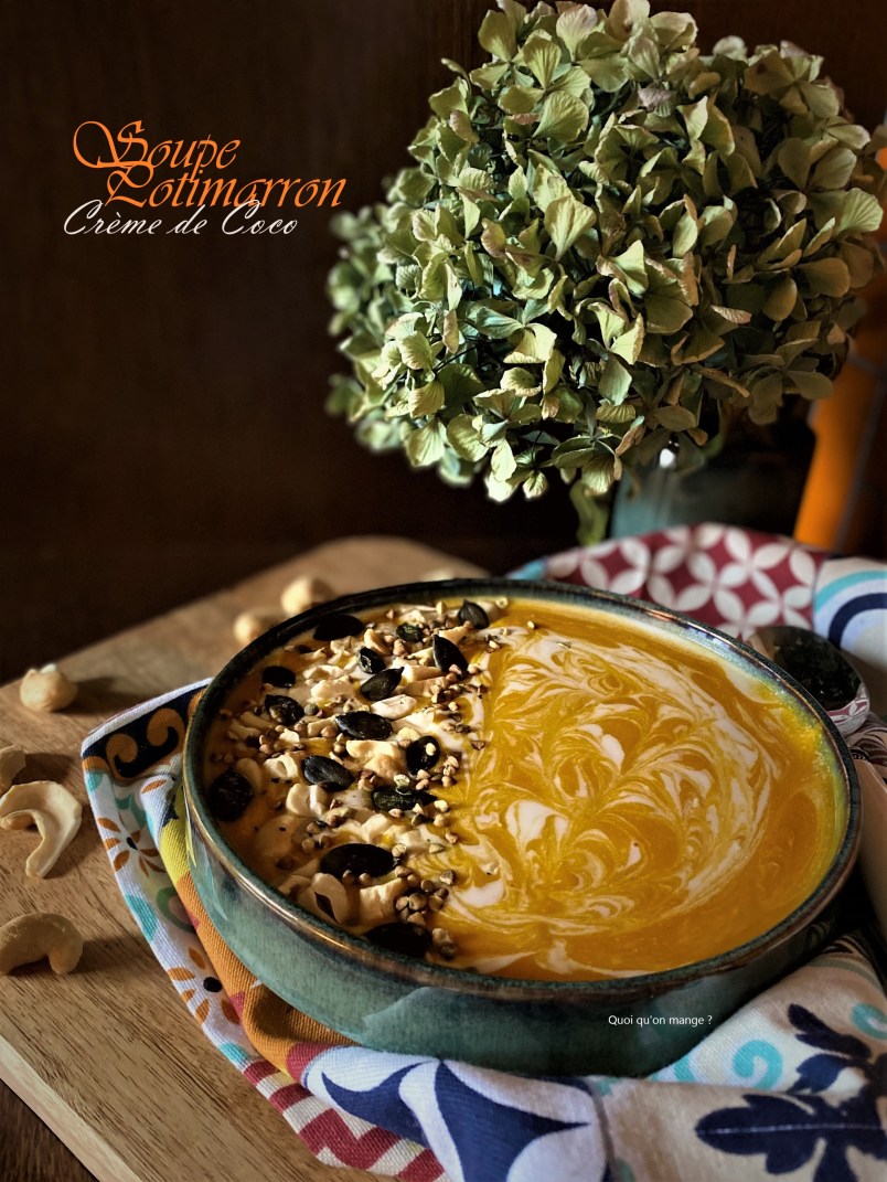 Soupe de Potimarron et Crème de Coco